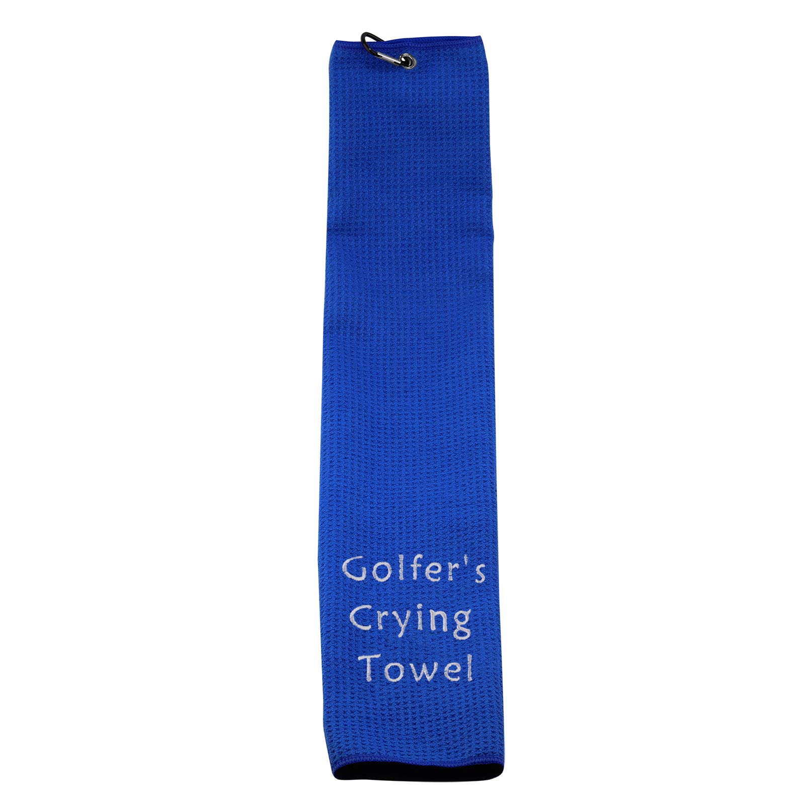 LEVLO Embroidered Golf Towel with Clip - Premium Absorbent Microfiber Towel for Golfers - Perfect Golf Gift for Men & Women - Ideal for Golf Courses, Driving Range & Sports Events