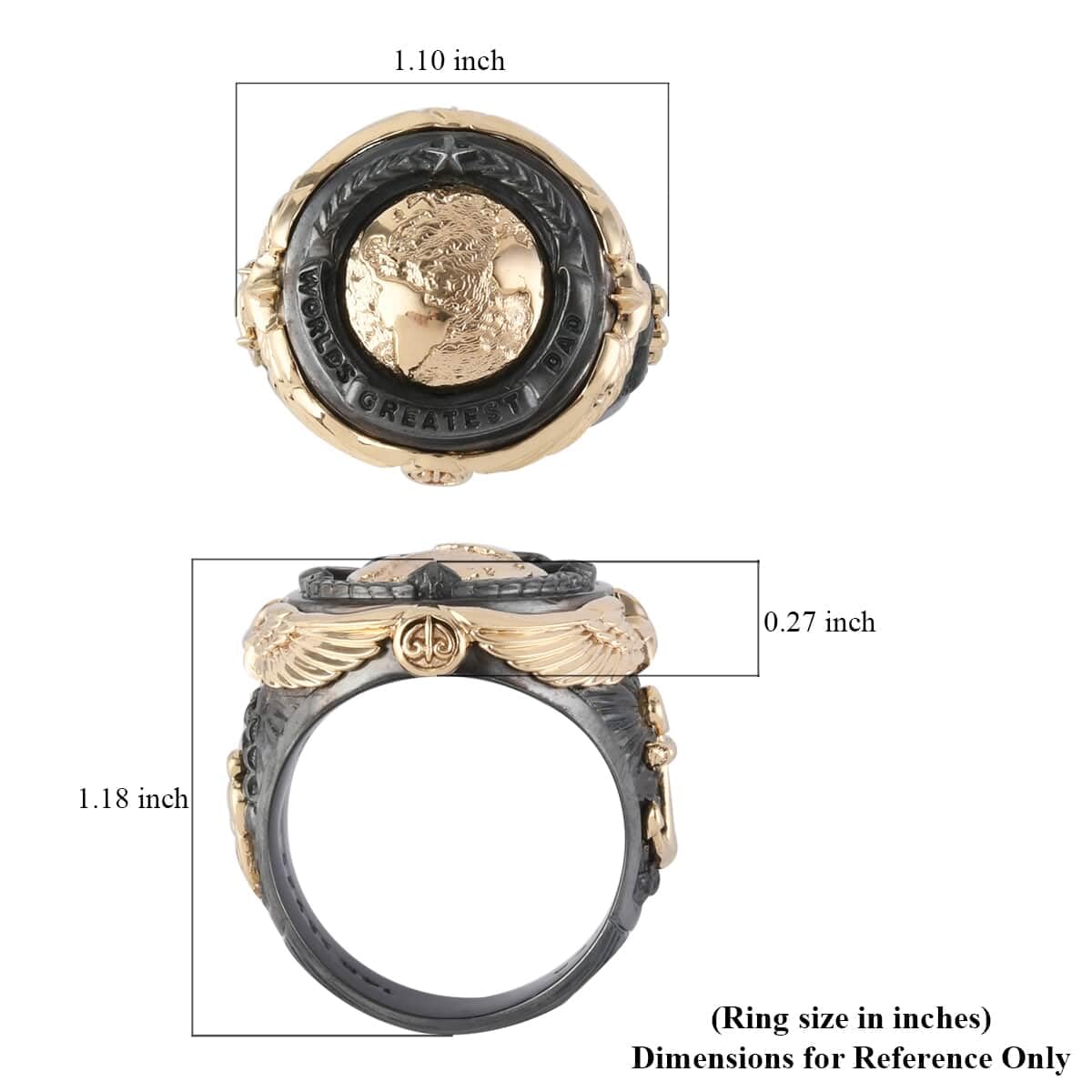 925 Sterling Silver & 14K Yellow Gold Brick of Life Cocktail Ring for Women - Size 9 | Elegant Jewelry Gift for Engagement, Anniversary, Wedding, Promise & Birthday | Perfect for Cocktail Parties, Date Nights & Special Occasions