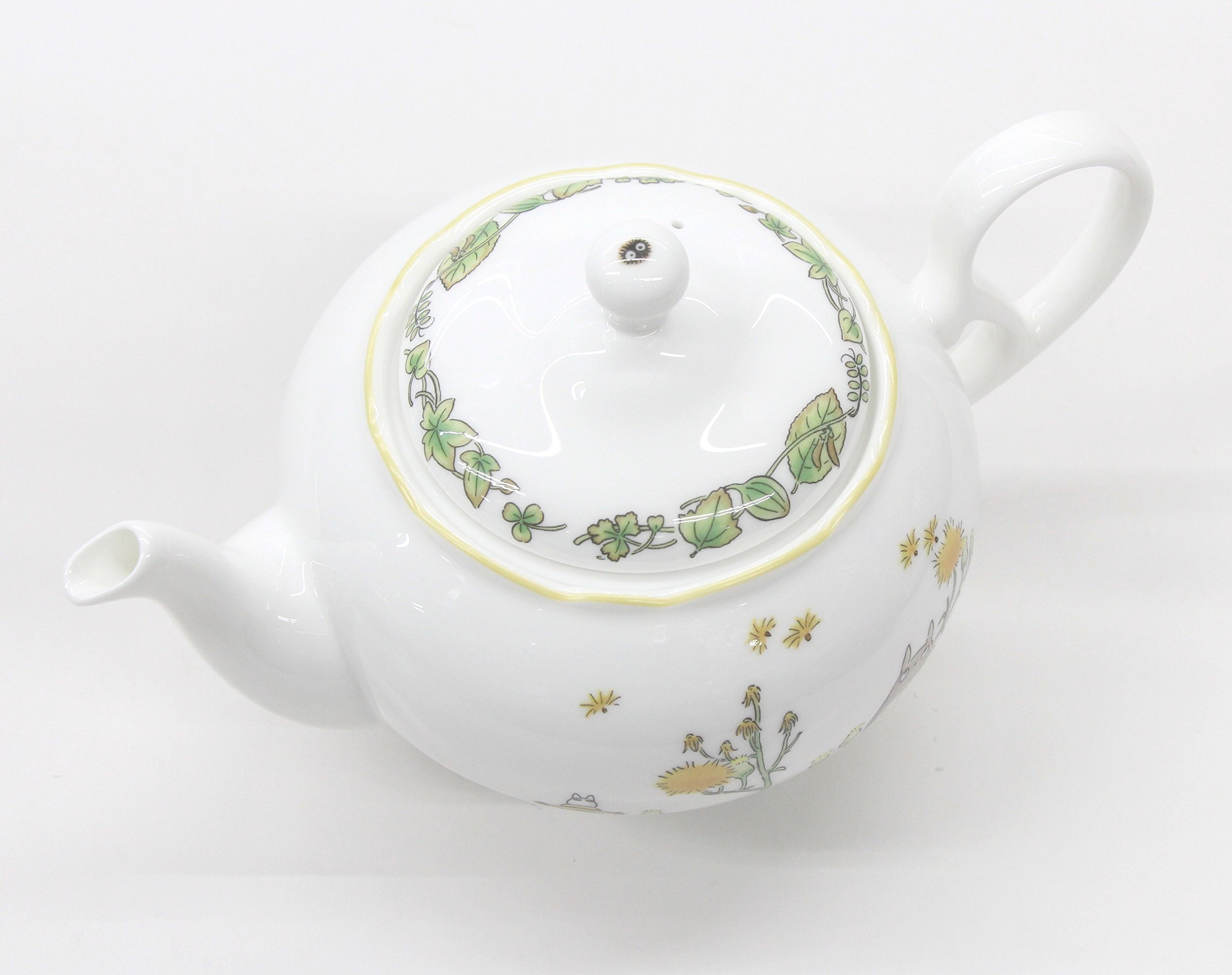 Noritake TT97863/4924-4 My Neighbor Totoro Bone China Tea Pot with Strainer - Microwave Safe Japanese Anime Teapot for Tea Lovers & Studio Ghibli Fans - Perfect for Afternoon Tea, Gifts & Anime Collections