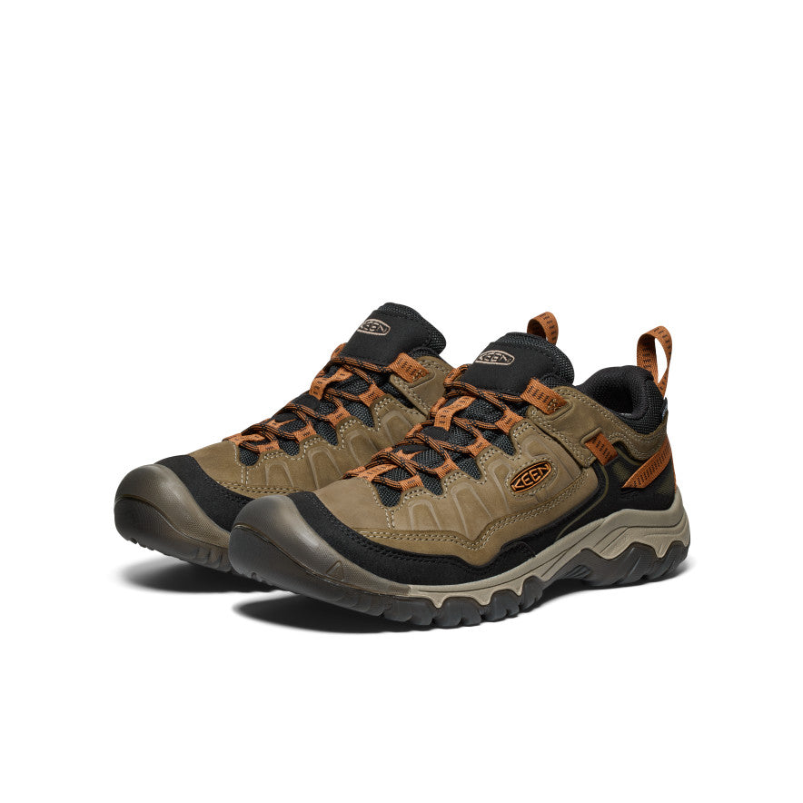 Men's Targhee IV Wide Waterproof Hiking Shoes - Comfortable Outdoor Trekking Boots for Men | Sea Turtle/Roasted Pecan | Perfect for Mountain Trails, Camping & Backpacking Adventures