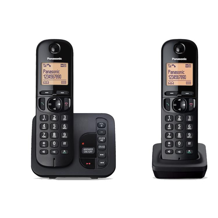 Refurbished PANASONIC KX-TGC222 2-Handset Cordless Phone with Home Essentials Warranty - Perfect for Home & Office Use