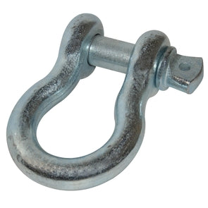 Bulldog Winch 7/8 Inch Heavy Duty D-Shackle - Silver Zinc Plated Steel - for Off-Road Recovery, Towing & Marine Applications