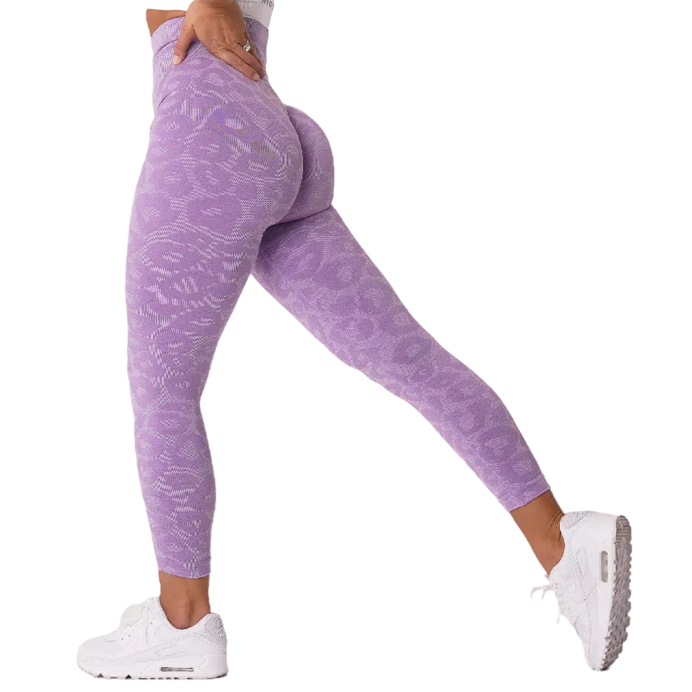 NVGTN Wildthing Leopard Print Seamless Leggings for Women - High Waisted Soft Workout Tights, Yoga Pants, Gym Wear & Fitness Outfits - Perfect for Running, Pilates & Lounge Wear