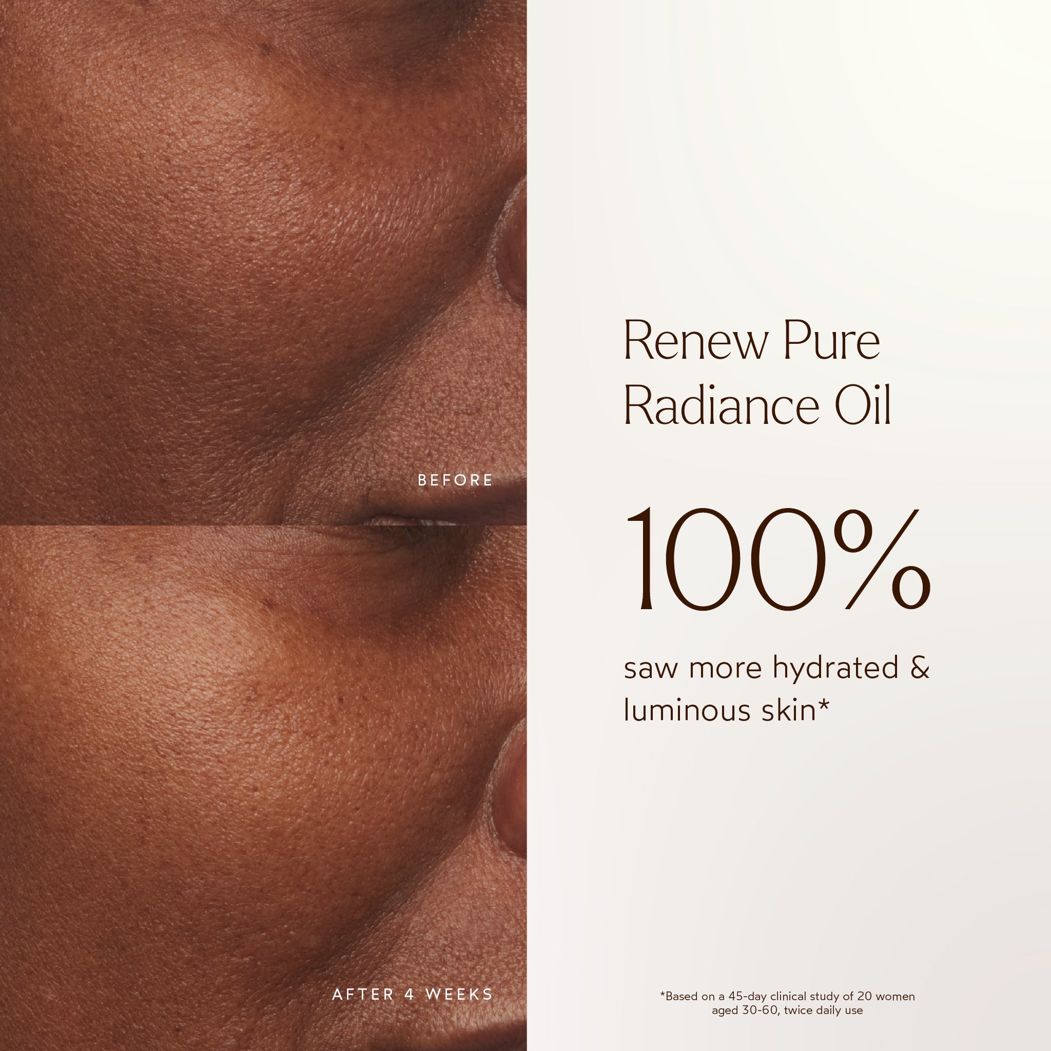 Pure Radiance Hydrating Facial Oil by RENEW - Organic Vitamin C & Hyaluronic Acid for Glowing Skin | Day & Night Moisturizer for Dry, Sensitive & Mature Skin | Perfect for Skincare Routine & Travel