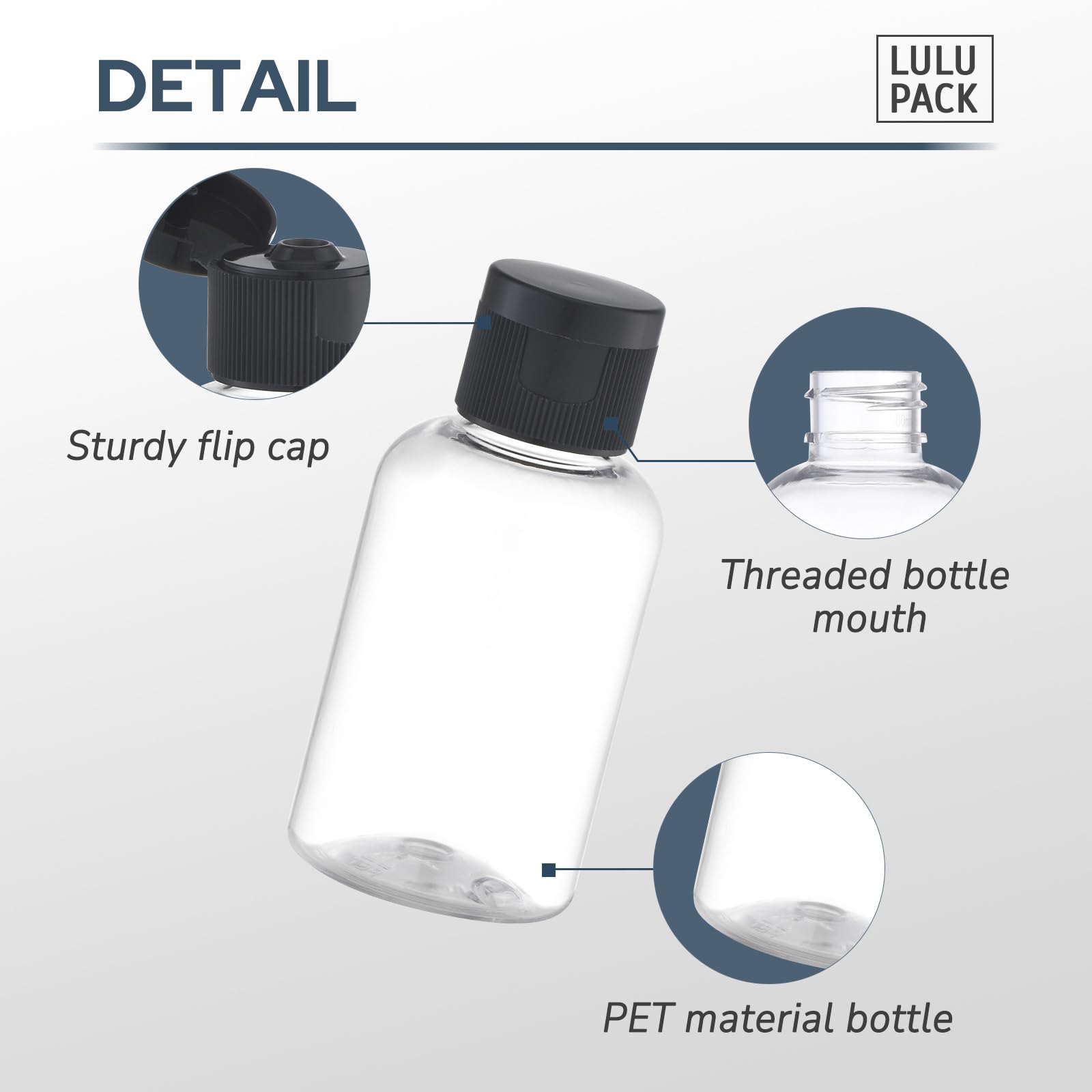 9-Pack 50ml (1.6oz) Leak-Proof Travel Bottles for Toiletries & Shampoo - BPA-Free Plastic Small Containers with Black Caps - Perfect for Air Travel, Gym, Camping & Vacation Essentials