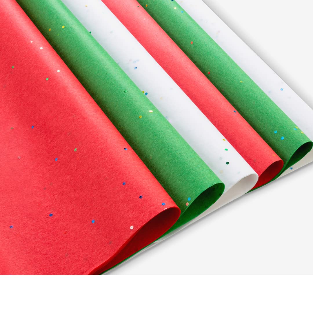Festive Christmas Tissue Paper for Gift Wrapping - 50 Sheets Bulk Pack (20