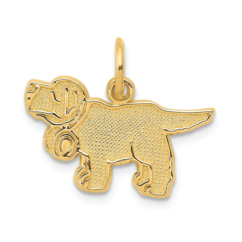 FJC Finejewelers 14k Yellow Gold Saint Bernard Charm Pendant - Elegant Dog Lover Jewelry Gift for Women - Perfect for Pet Memorial, Birthday & Anniversary Celebrations