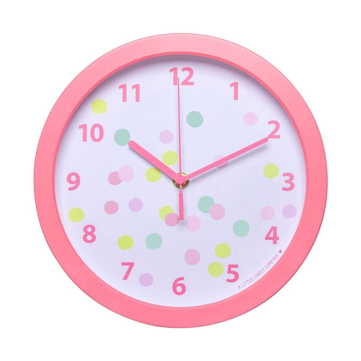Little Lovely Company Clock Confetti - Decorative Wall Clock for Home & Office Decor | Perfect for Bedroom, Living Room, Nursery & Gifts