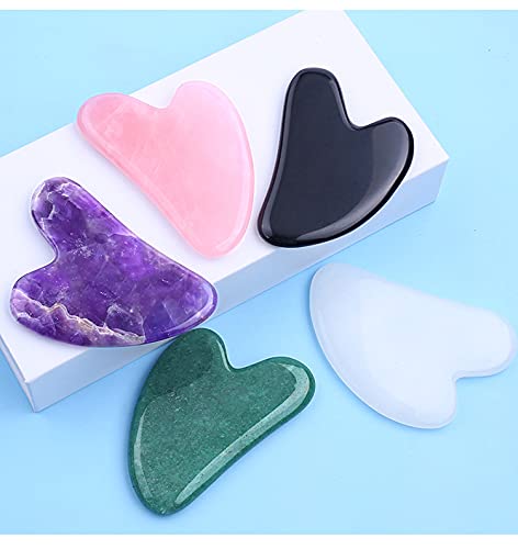 Natural Green Aventurine Gemstone Gua Sha Tool - Jade Facial Massage Scraper for Skin Care & Lymphatic Drainage | Spa, Beauty & Self-Care Ritual at Home