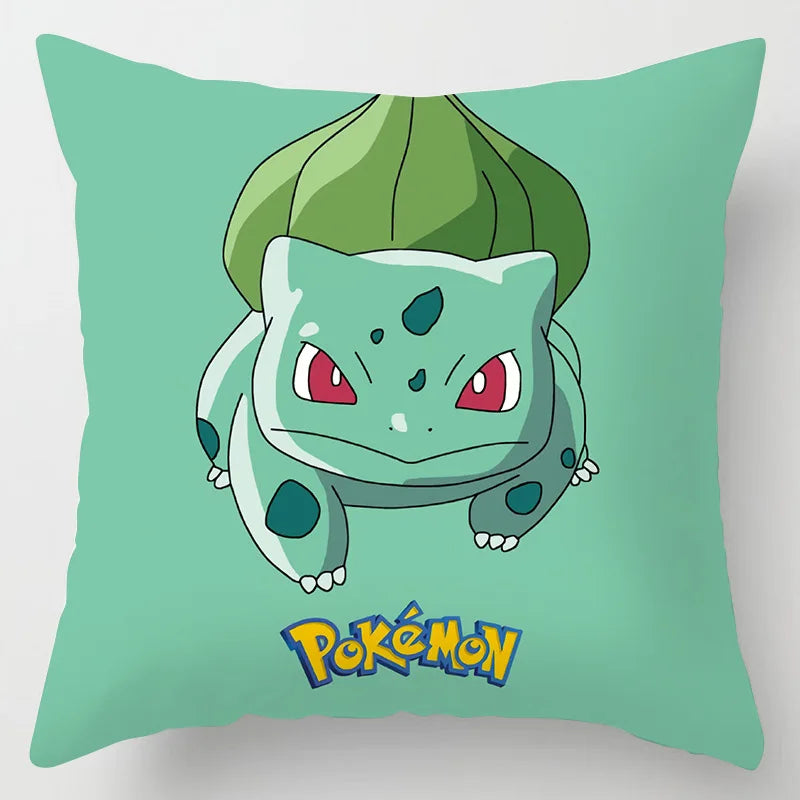 Pokemon Pillow & Cushion Covers - Soft Anime Character Bedding Decor for Kids Room, Gaming Chair, Sofa & Car Accessories
