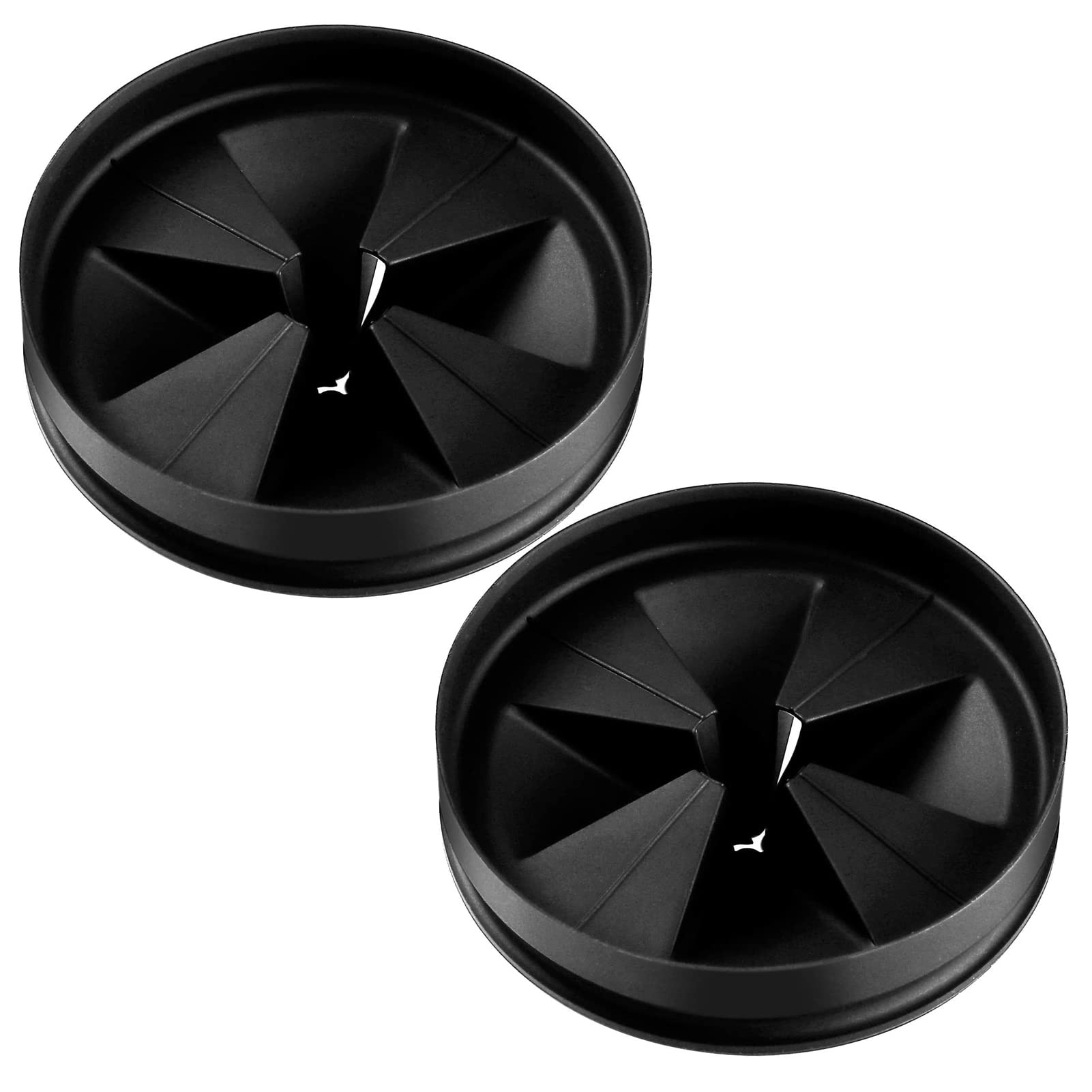**Evolution Series Garbage Disposal Splash Guard - 3.25 Inch Sink Baffle QCB-AM, Quiet Collar & Drain Plug Replacement (2-Pack, Deep Black) – Ideal for Kitchen Sink Noise Reduction & Splash Prevention**