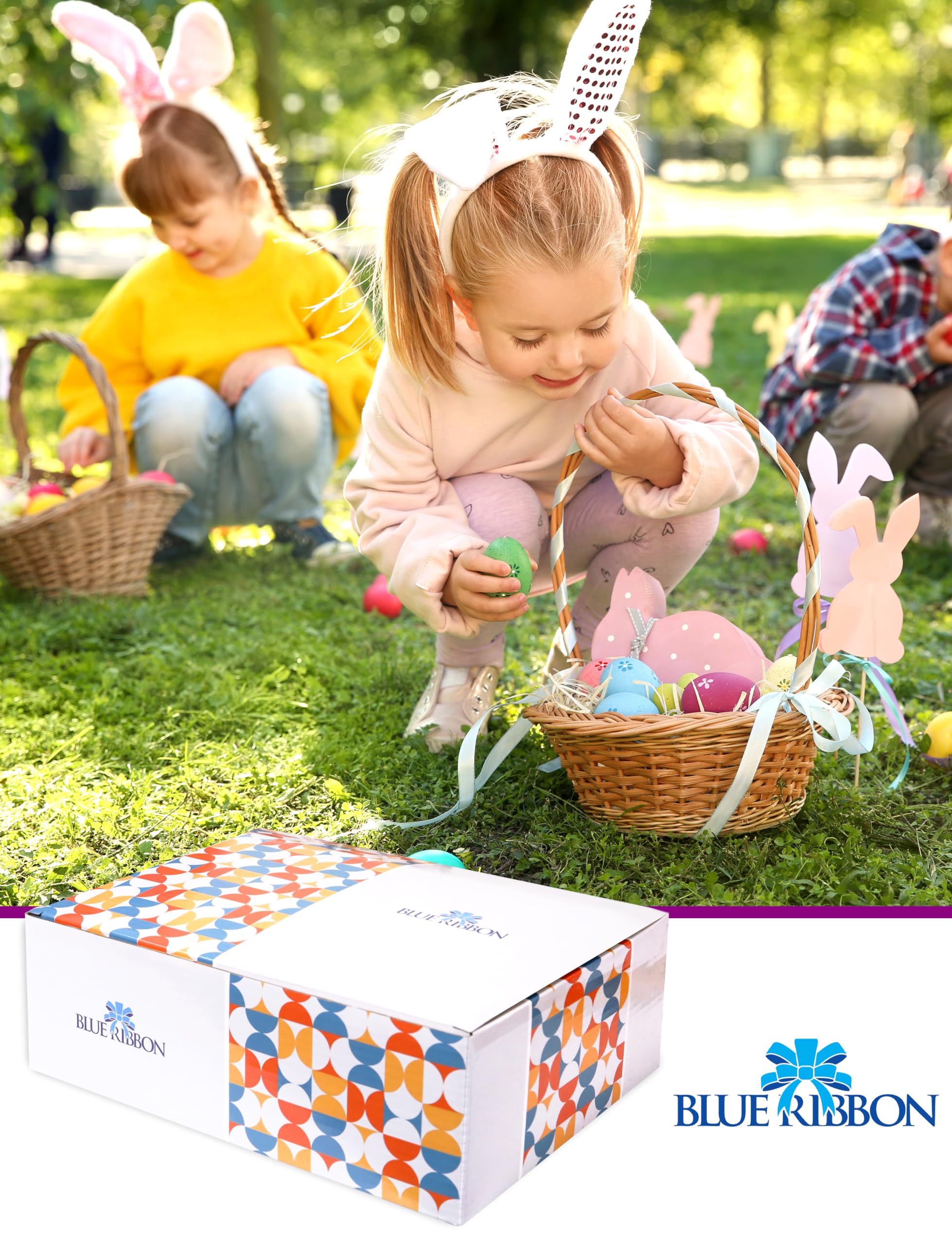 Easter Gift Box with Plush Bunny & Snacks - for Couples, Kids, Friends | Holiday Treats & Gifts