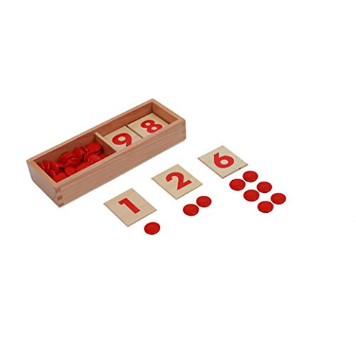 Adena Montessori Cards & Counters - Educational Math Games, Number Counting Toys for Kids, Perfect for Homeschooling & Classroom Learning