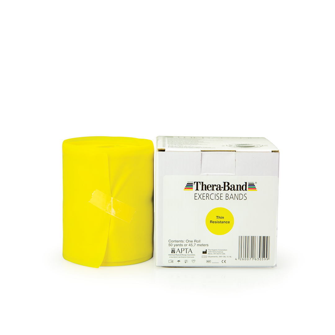 TheraBand Resistance Exercise Band - 45.5m (150ft) Latex-Free Fitness Bands for Physical Therapy, Strength Training & Home Workouts