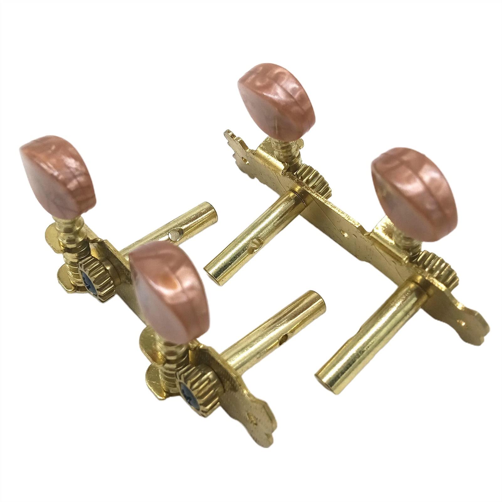 Classical Guitar Tuning Pegs - 4 String Machine Heads for Mini Guitar, Bass & Ukulele - Golden (Perfect for Beginners, Travel & Home Practice)