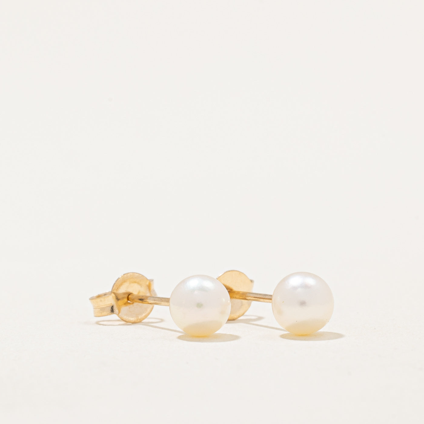 Cultured Pearl Stud Earrings - 1.20 Carat Total Weight (ctw) - Classic Elegant Jewelry for Women - Perfect for Weddings, Parties & Everyday Wear