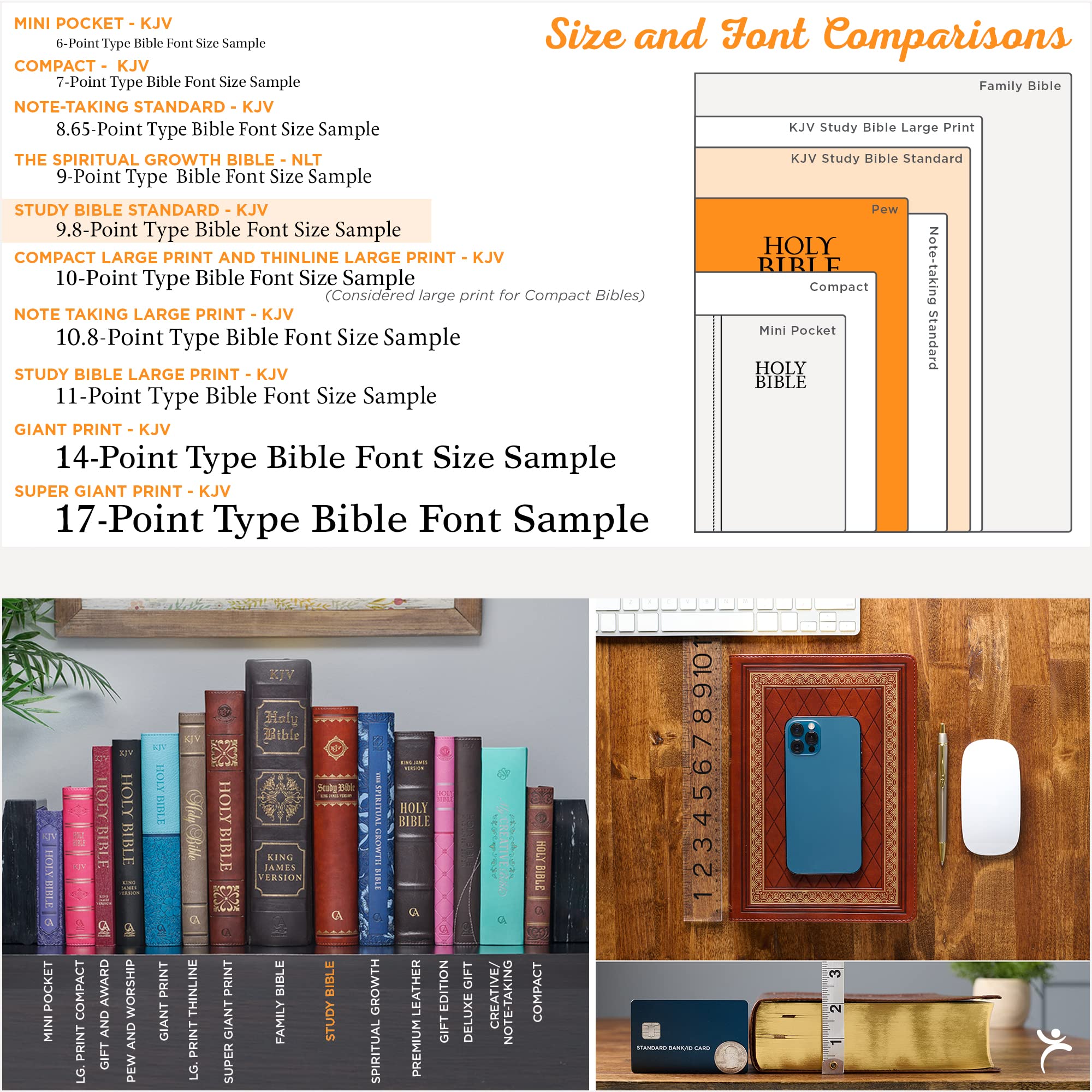 KJV Study Bible, Standard Print Faux Leather Hardcover with Thumb Index - King James Version Holy Bible in Toffee/Burgundy for Personal Devotion, Bible Study Groups & Church Services
