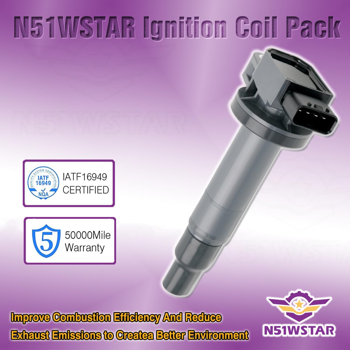 High-Performance Ignition Coil Pack Set of 4 - Compatible with Scion XA XB, Toyota Echo Prius Yaris 1.3L 1.5L L4 1NZ 2NZ - Replacement for UF316, UF-316, 909190-2265, 90919-02240 - Improves Engine Performance & Fuel Efficiency - Perfect for Daily Commuting & City Driving