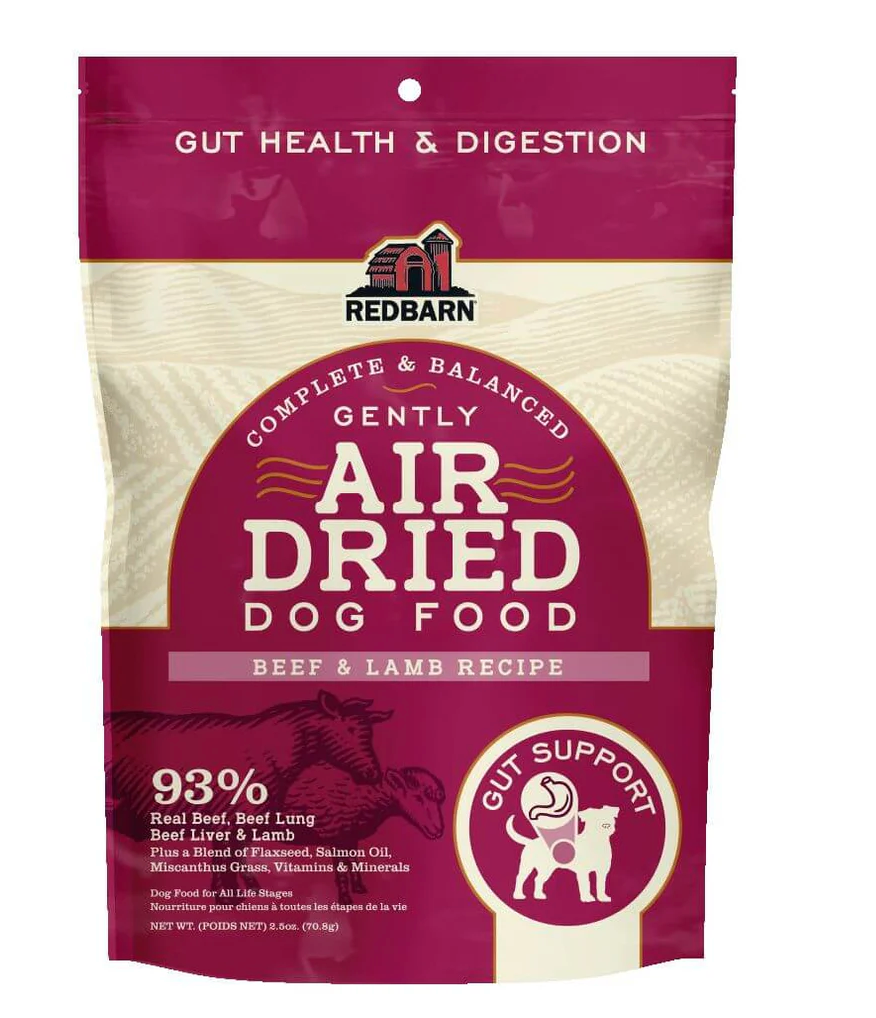 Redbarn Grain-Free Air-Dried Dog Food for Gut Health & Digestion - Beef & Lamb Recipe - Perfect for Sensitive Stomachs & Digestive Support
