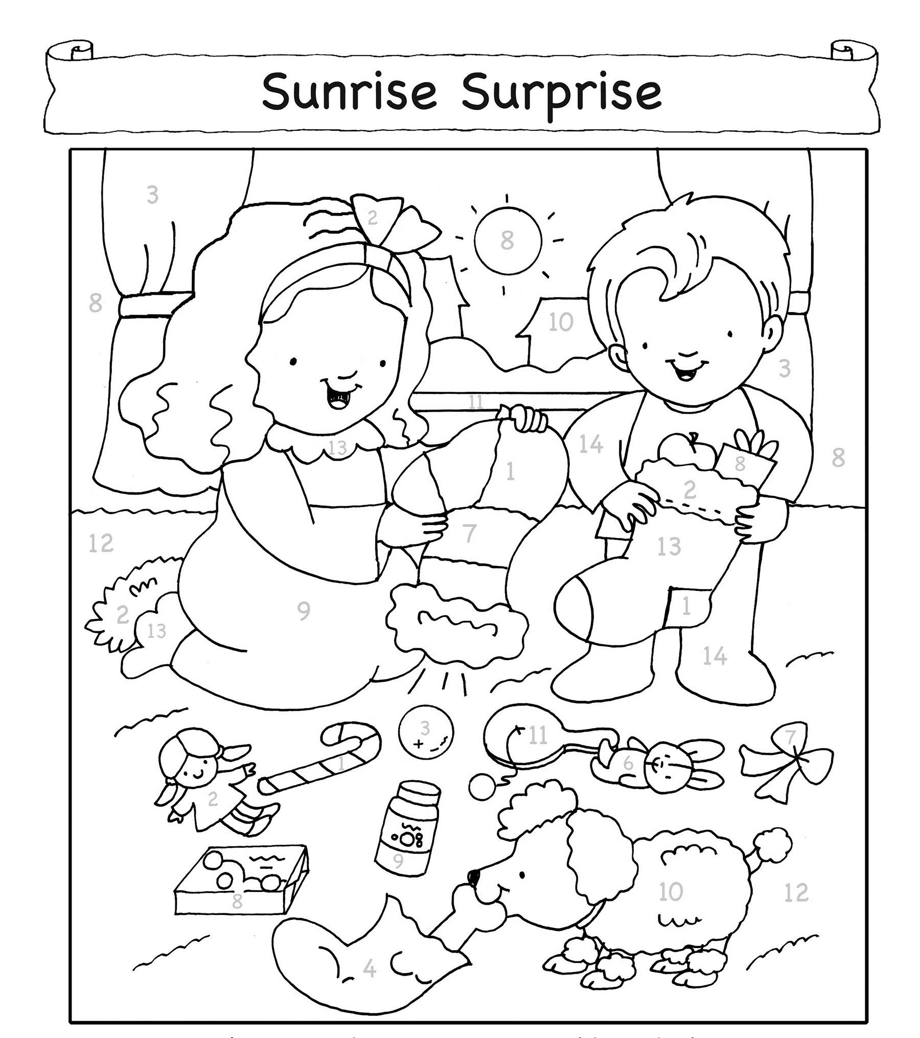 Christmas Color by Number Book - Dover Holiday Coloring Pages for Adults & Kids | Relaxing Festive Activity for Family & Classroom Fun