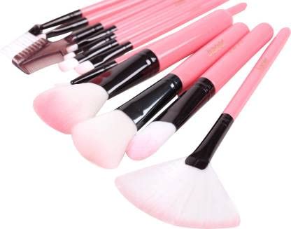 Premium 12-Piece Makeup Brush Set with Travel Case - Soft Bristles for Foundation, Blending, Contouring - Ideal for Professional Makeup Artists & Beauty Enthusiasts (Pink)