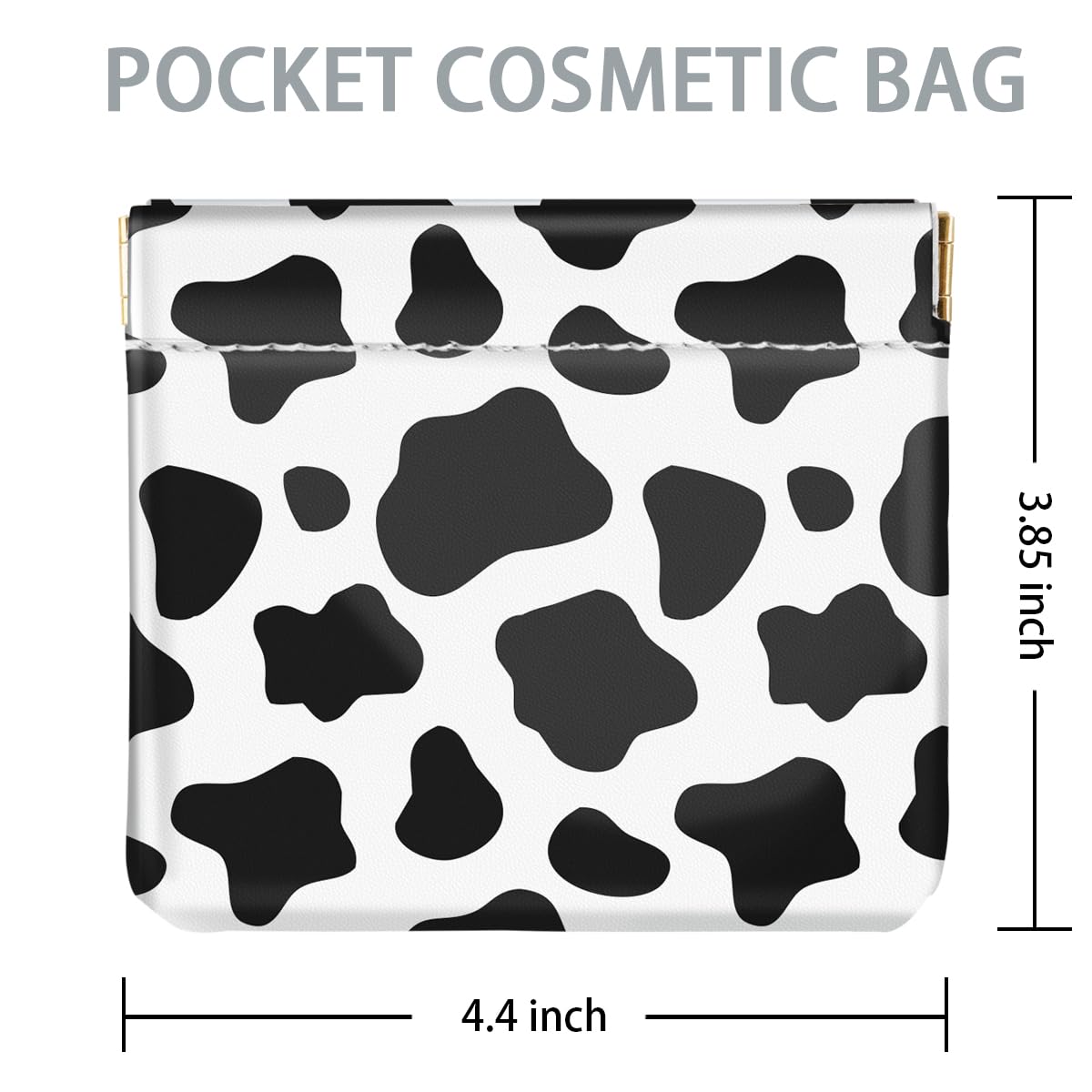 Multi-Function Small Coin Purse & Makeup Organizer - Slim Card Holder for Wallet, Lipstick, Change & Essentials (Cow Print) | Perfect for Travel, Daily Use & Gift Giving