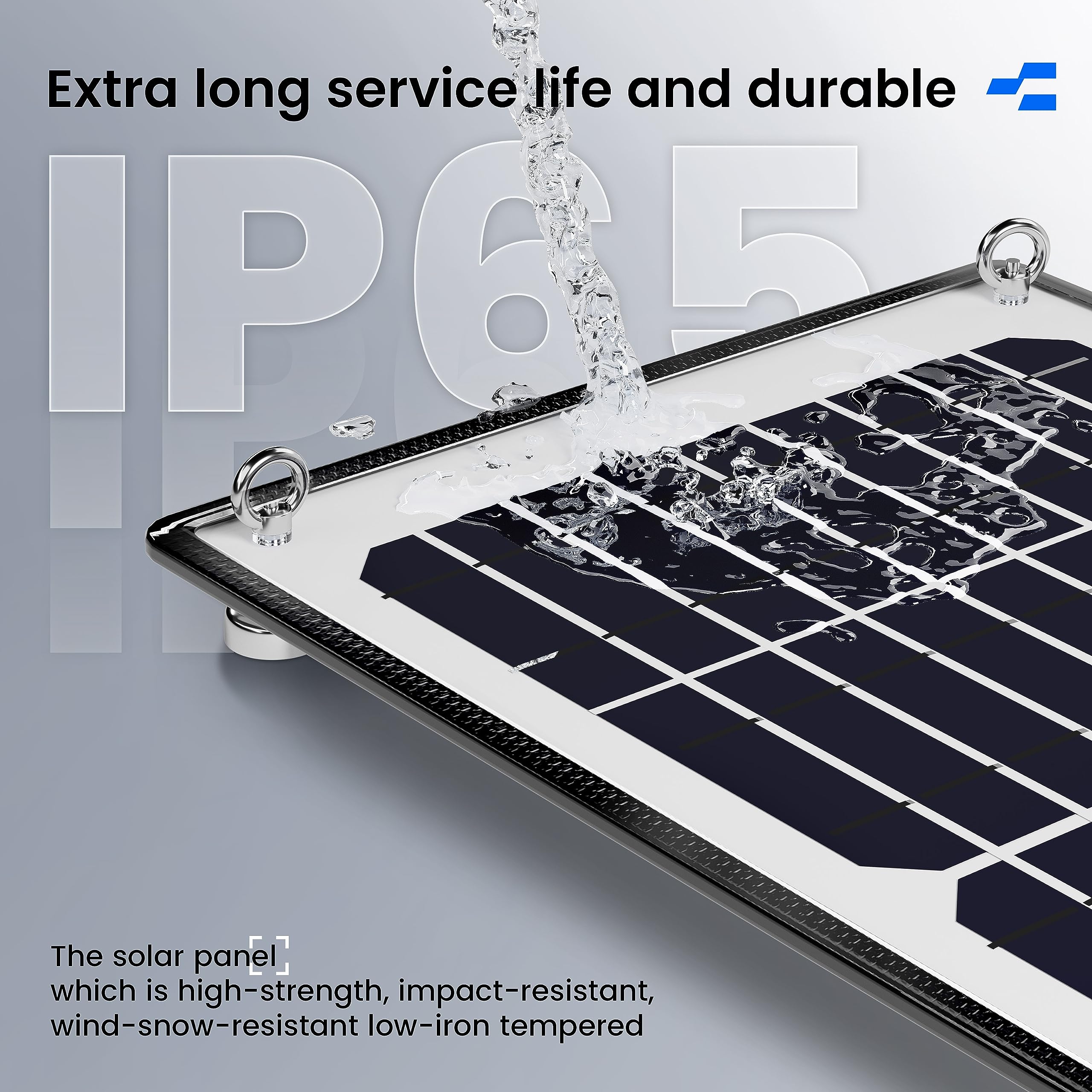 POWOXI 10W 12V Magnetic Solar Battery Trickle Charger Maintainer with MPPT Controller - Waterproof Solar Panel Charger for Car, RV, Motorcycle, Boat & Marine Batteries - Perfect for Outdoor, Camping & Vehicle Maintenance