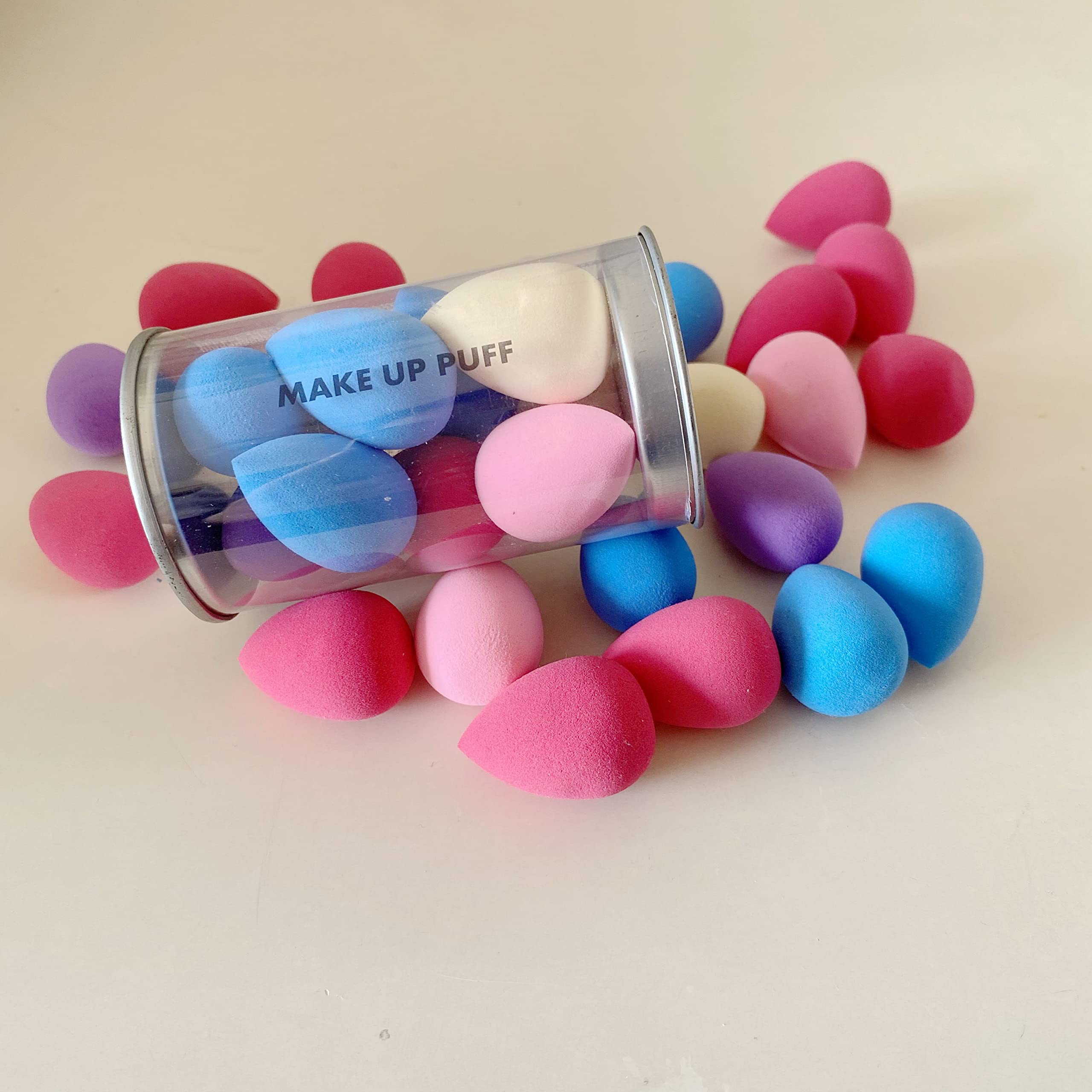 10-Piece Mini Makeup Sponge Set - Multi-Colored Beauty Blender for Foundation, Concealer, Powder & Eyeshadow | Travel-Friendly Cosmetic Sponges for Professional & Everyday Makeup Application