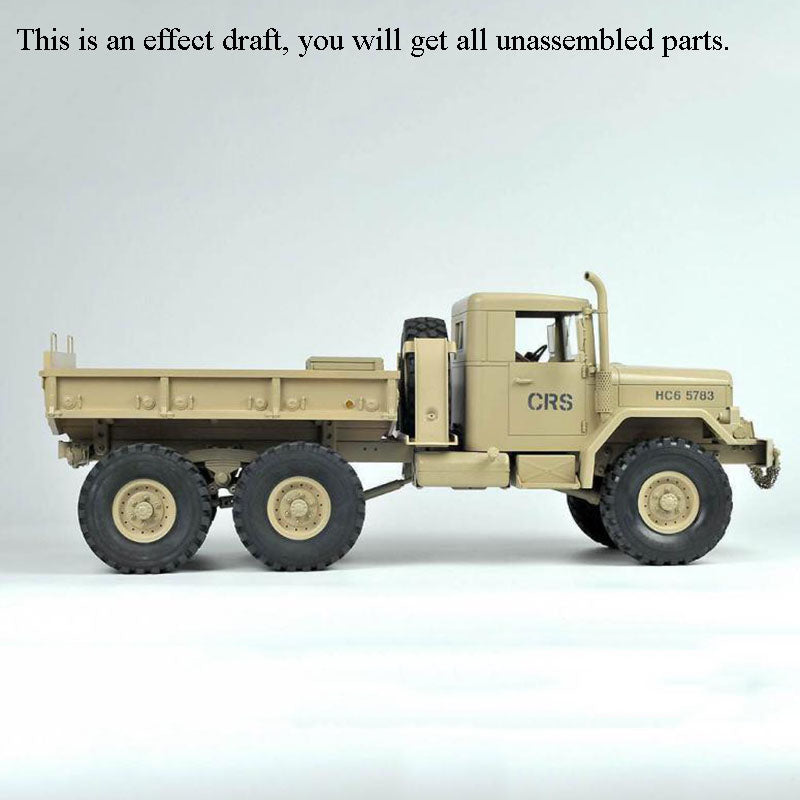 1/12 Scale Cross RC HC6 6x6 Off-Road Military Truck Model Kit - Metal Axles, Motor & LED Lights - US Stock | Hobby, Simulation & Collectible for RC Enthusiasts (Perfect for Terrain Crawling & Military Vehicle Displays)