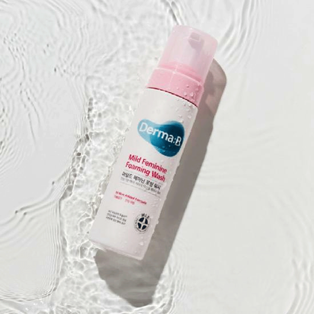 Derma:B Mild Feminine Foaming Wash 200ml - pH Balanced Intimate Cleanser for Sensitive Skin | Gentle Daily Hygiene & Comfort Care