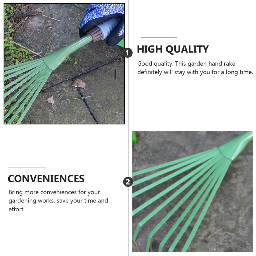 2-Pack Heavy Duty Garden Rake & Cultivator - Stainless Steel Soil Rake for Weeding, Loosening Soil, Gardening & Landscaping - Perfect for Flower Beds, Lawns & Vegetable Gardens