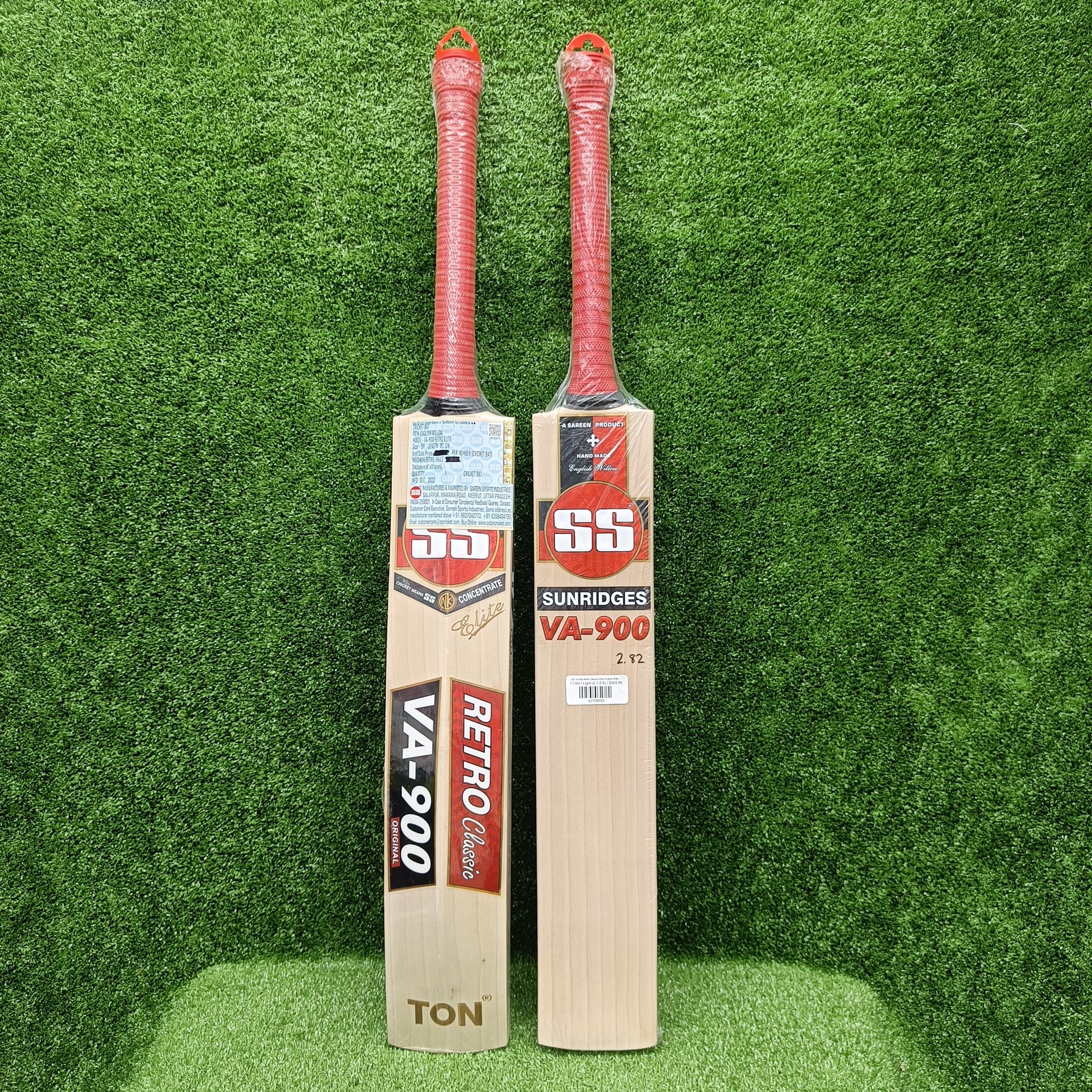 Premium SS VA 900 Retro Classic Elite English Willow Cricket Bat - Professional Grade for Matches & Training - Perfect for Cricket Enthusiasts & Club Players