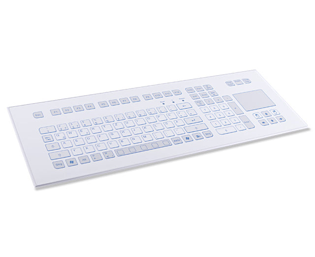 InduKey TKS 105c Wireless Keyboard with Built-in Touchpad - Compact Design for Office, Home & Gaming Use