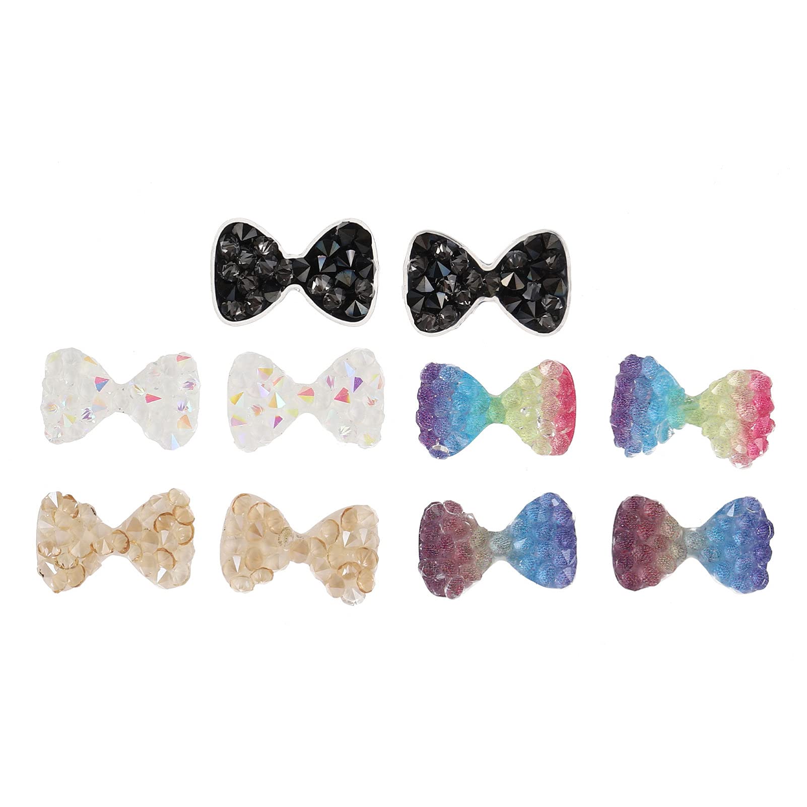 Beaupretty 10 Pcs Diamond Nail Art Patches - Crystal Nail Charms & Rhinestone Decorations for DIY Manicure - Perfect for Parties, Weddings, and Special Occasions
