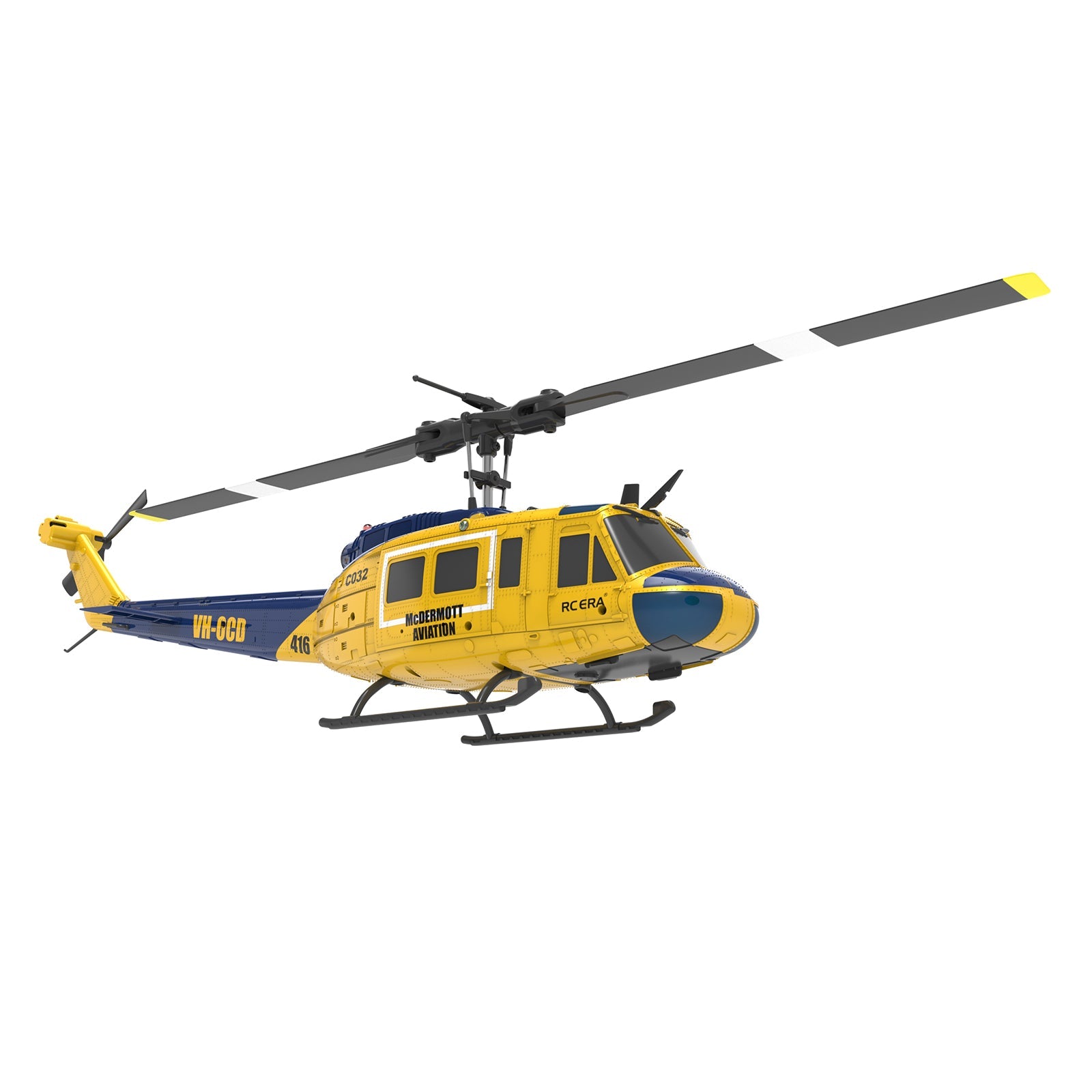 RC ERA C032 UH-1 Huey 6CH Brushless RC Helicopter with Gyro & 3D Flight - Professional Remote Control Helicopter for Outdoor Flying & Aerial Stunts