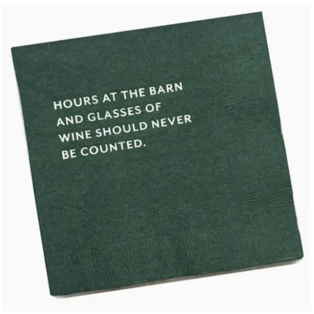 Horse Talk Cocktail Napkins - Funny Horse Lover Party Supplies for Weddings, Birthdays & Bar Mitzvahs - Premium Quality Paper Napkins for Equine Theme Events