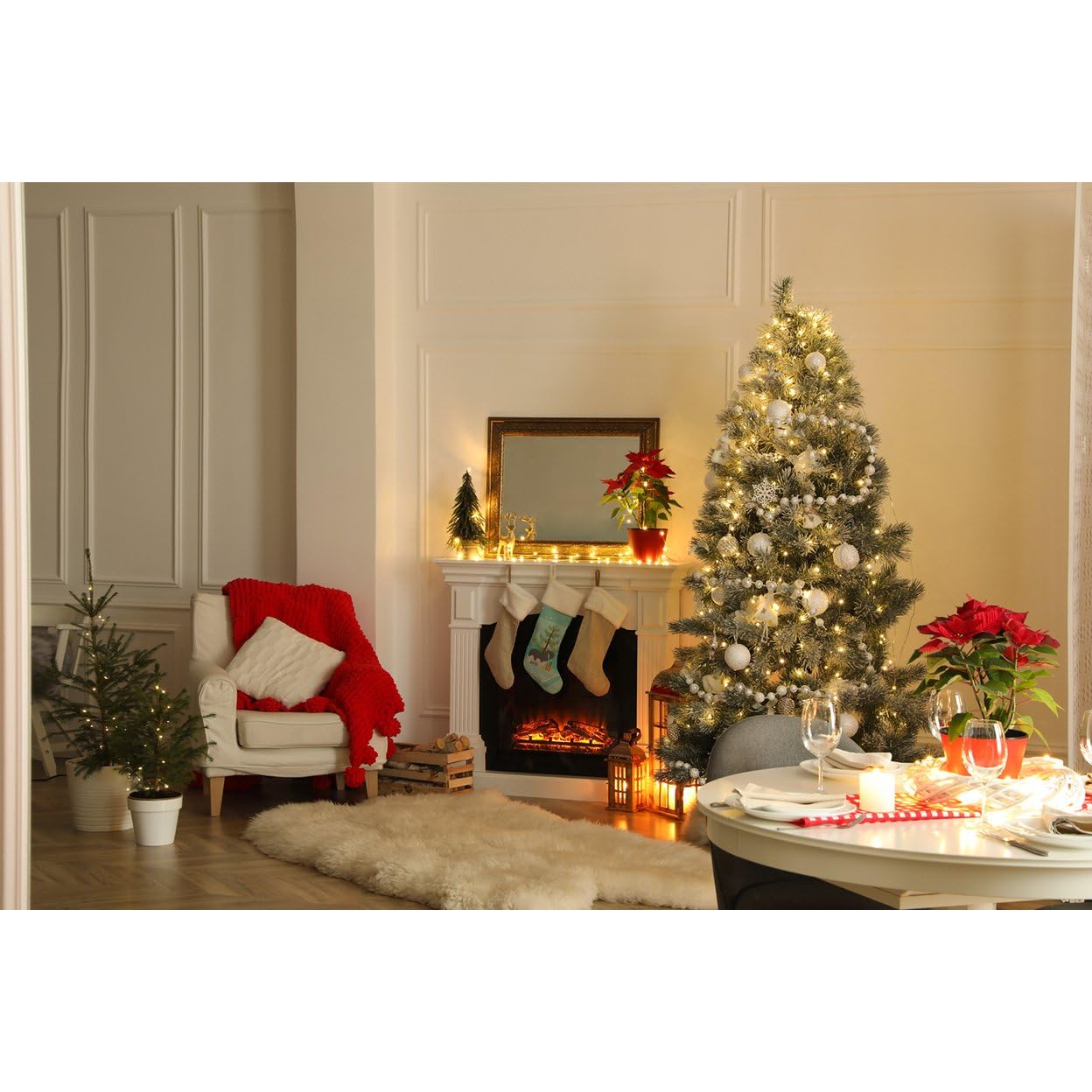 Polish Lowland Sheepdog Christmas Stocking - Fireplace Hanging Stockings for Holiday Decor | Merry Christmas Tree & Party Decorations | Perfect for Family Gatherings & Seasonal Home Decoration