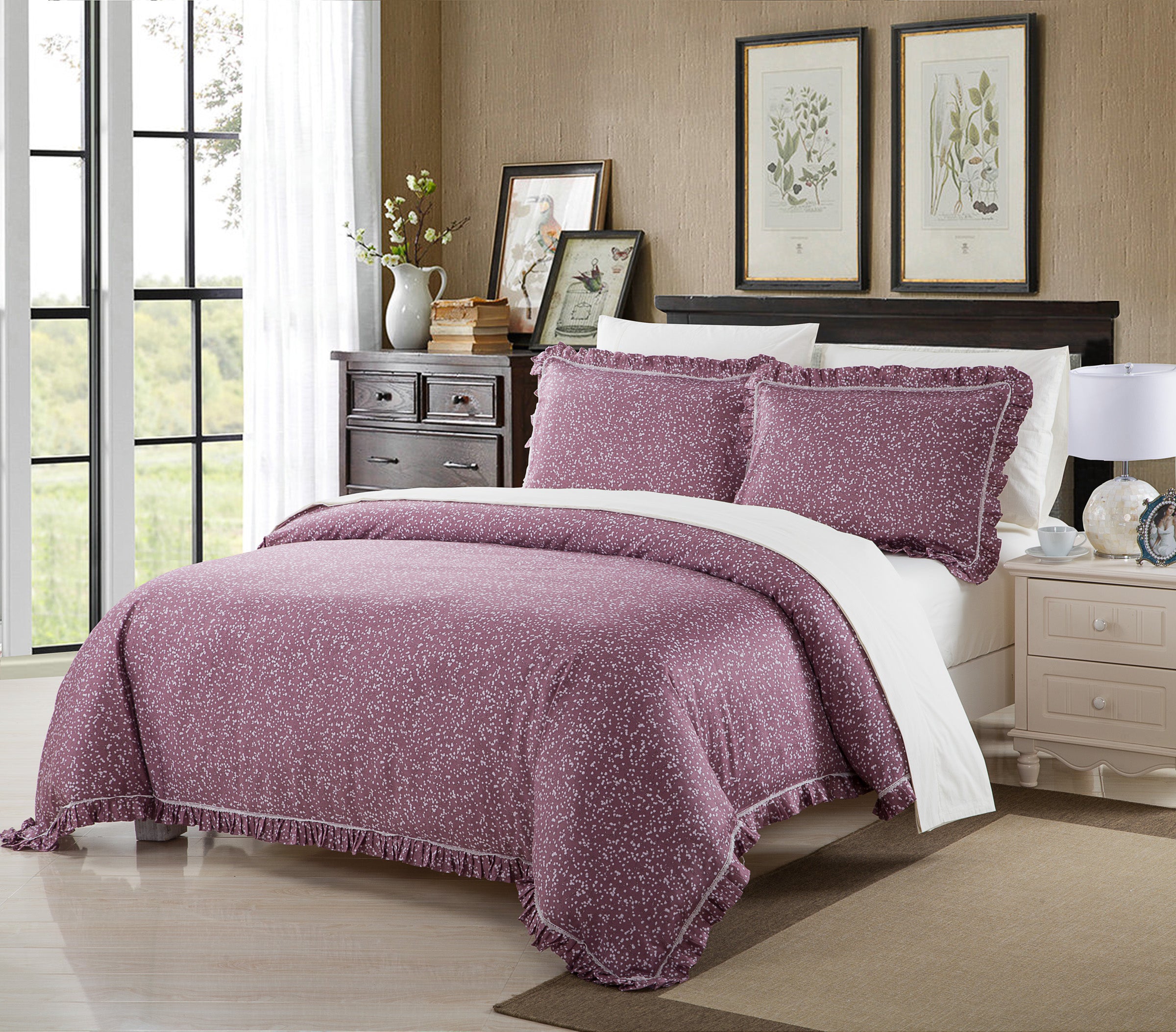 Premium 3-Piece Cotton Duvet Cover Set - Soft & Breathable Queen/King Size Bedding - Perfect for Master Bedroom, Guest Room & Cozy Home Decor