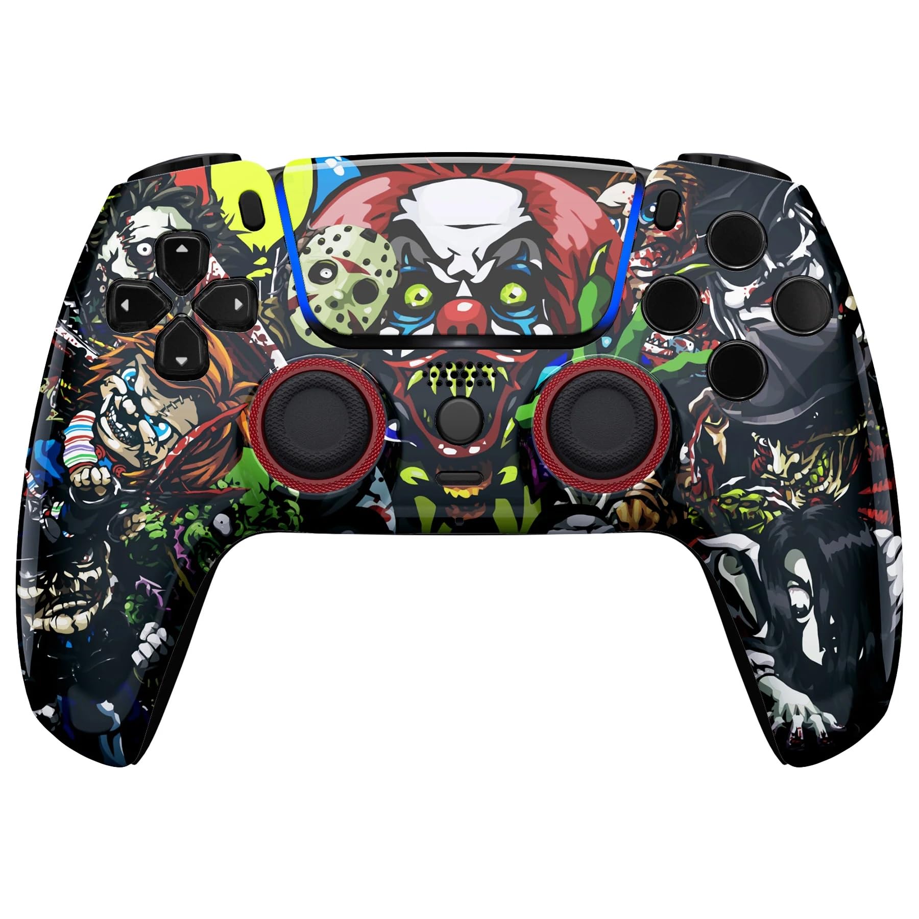 Custom Wireless PS5 Controller - Multiple Unique Designs for Enhanced Gaming Experience | Compatible with PlayStation 5 | Perfect for Horror Game Nights & Competitive Gaming