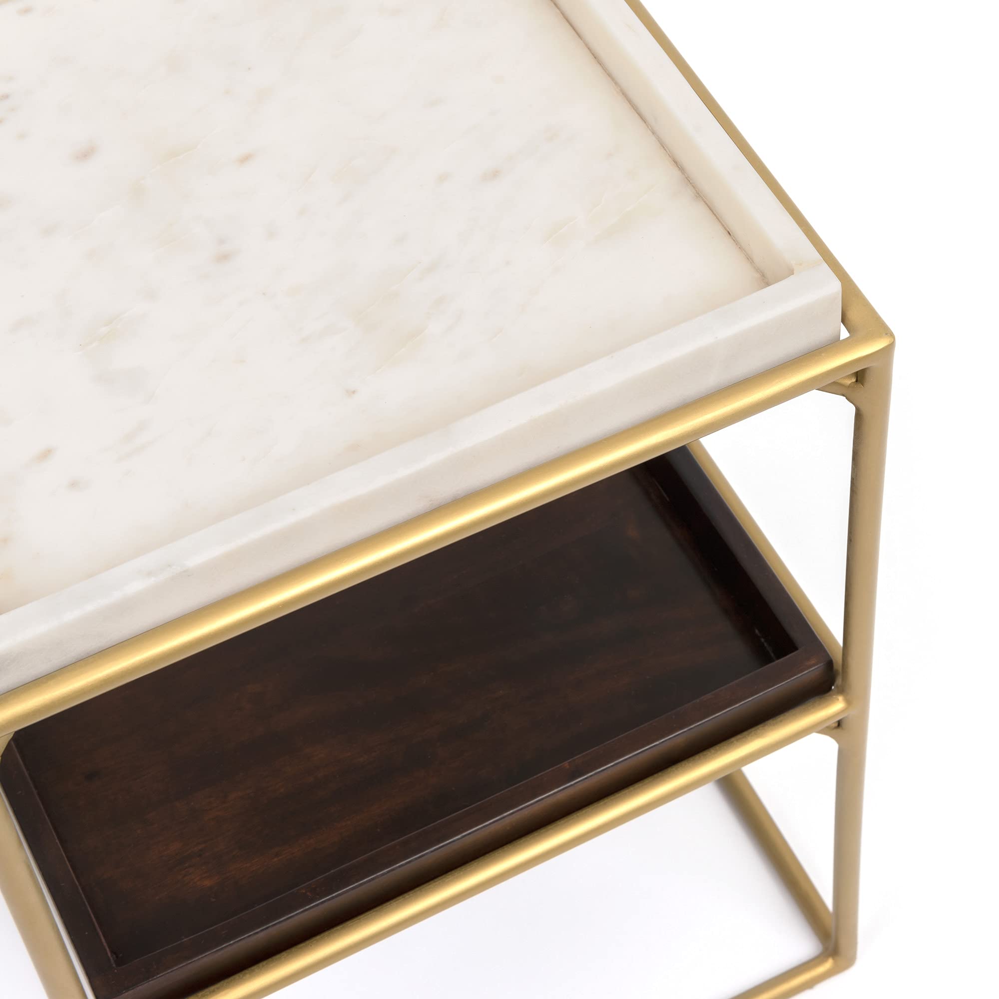Premium Marble Coffee Table - Modern Home Decor Accent for Living Room, Office & Dining Area