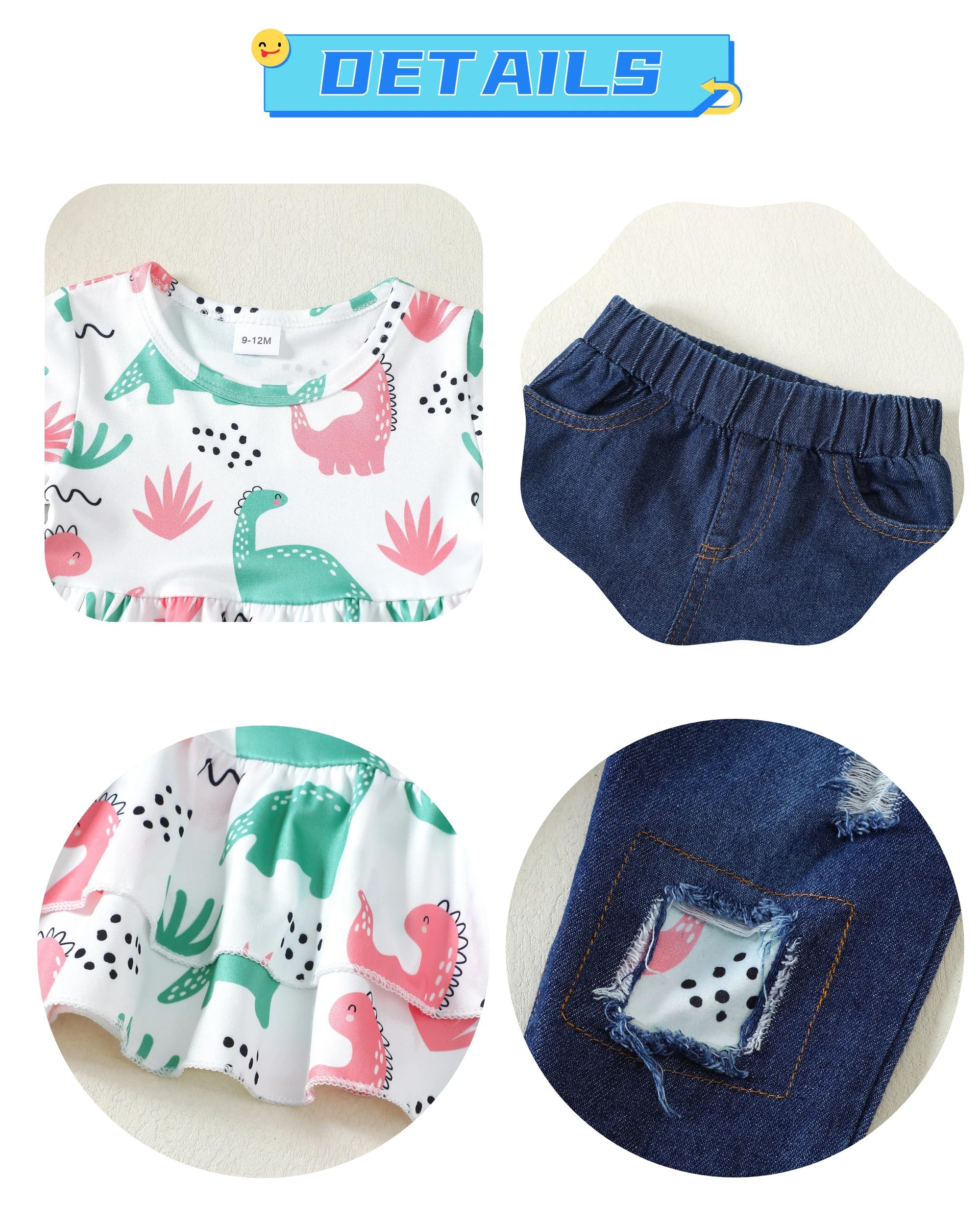 Renotemy Baby Girl Clothes Set - Floral Pants Outfit for Toddler & Infant Girls | Cute Matching Outfits for Playtime, Photos & Special Occasions