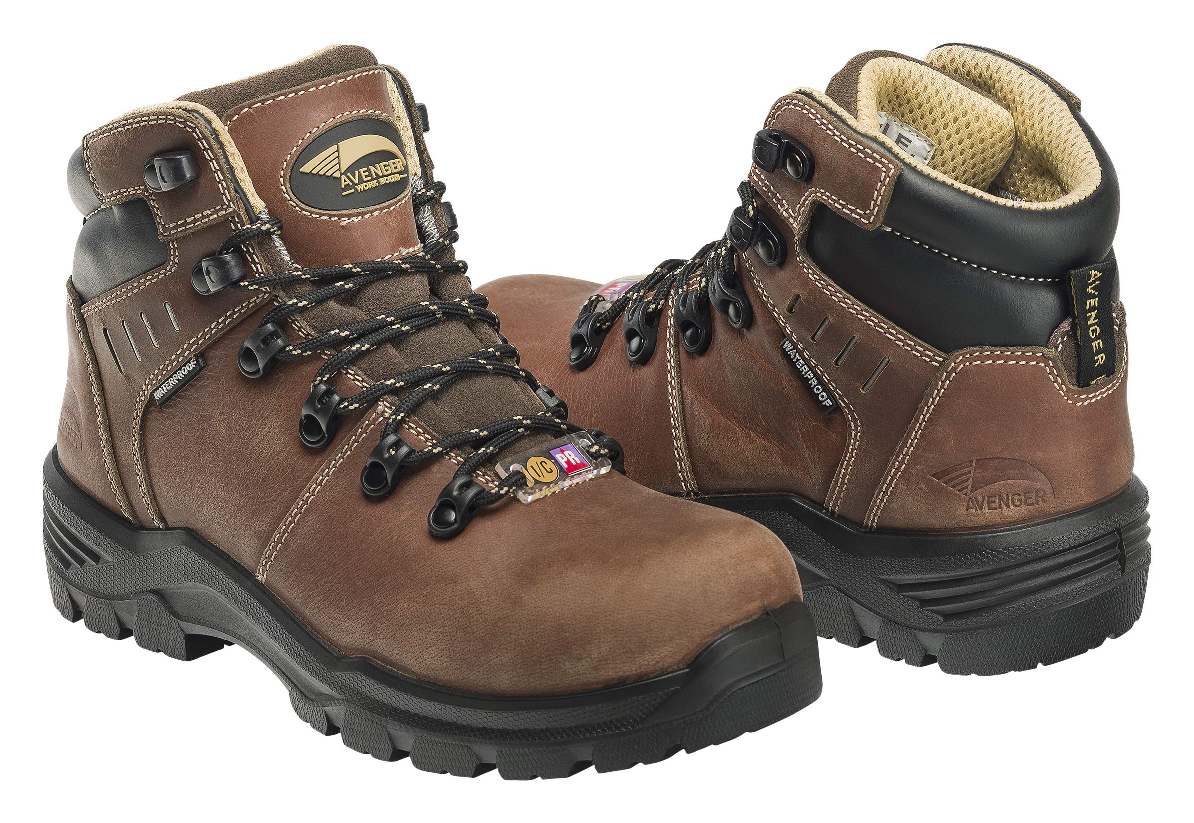 AVENGER Women's Carbon Fiber Toe Puncture-Resistant Waterproof Work Boots - Steel Toe Safety Shoes for Construction, Warehouse & Outdoor Work