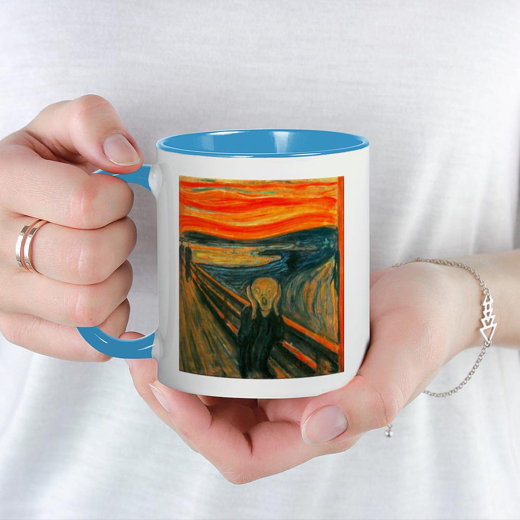 The Scream Mug - 11 oz (325 ml) Ceramic Coffee Cup with Handle - Perfect for Hot & Cold Drinks, Office, Home, or Gifts