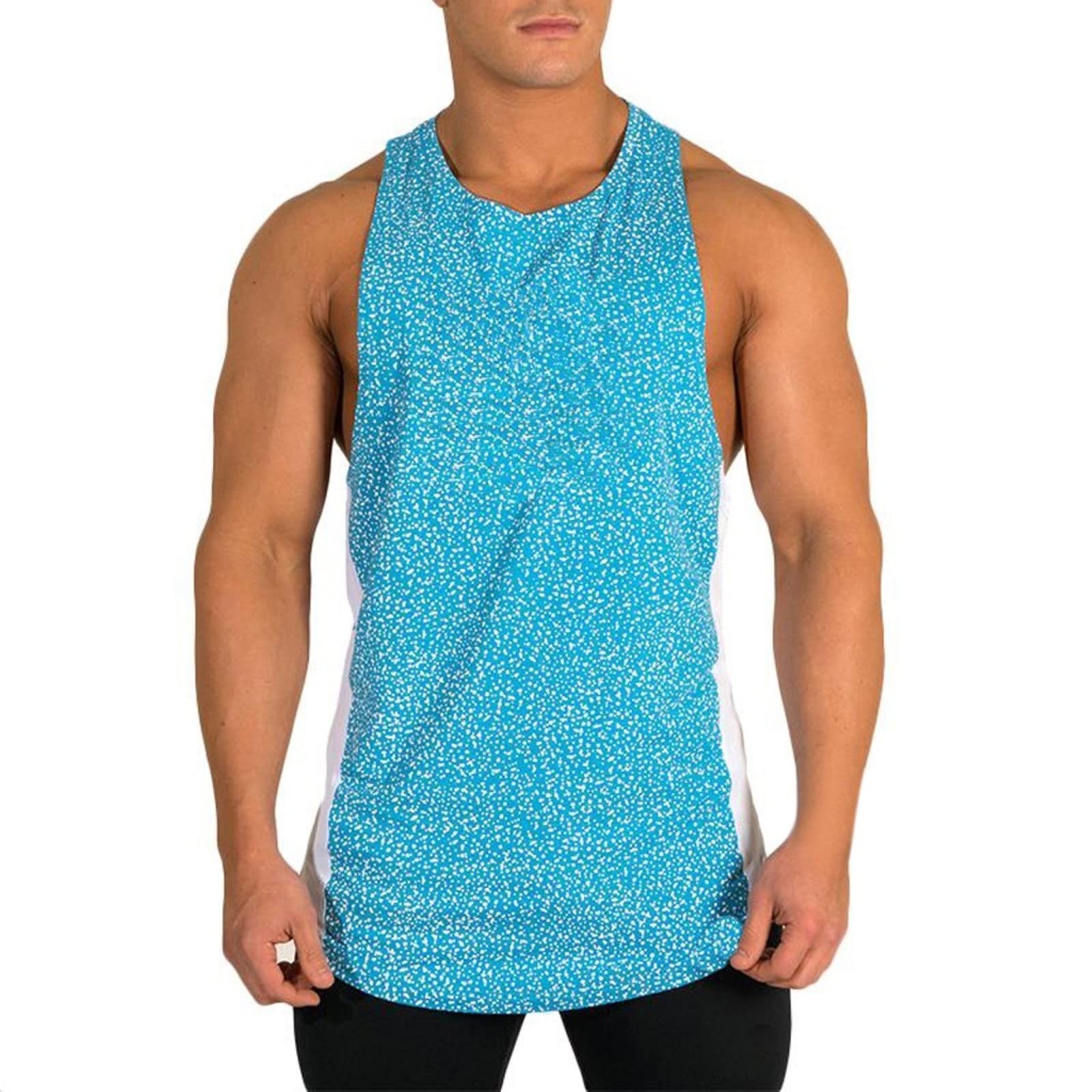 Xiloccer Men's Muscle Fit Undershirt - Breathable Running Shirt & Sleeveless Tank Top for Gym, Workout & Casual Wear | Moisture-Wicking Activewear for Summer