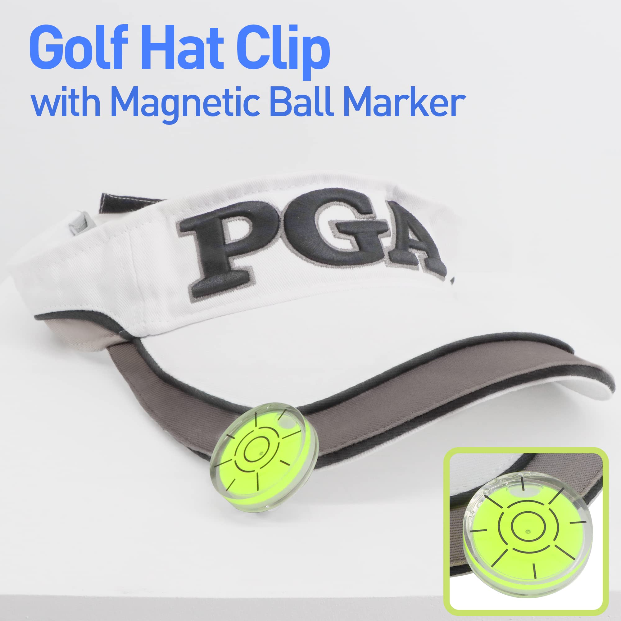 Premium Golf Ball Marker with Magnetic Hat Clip - Golf Putting Training Aid & Green Slope Reader - Best Golf Accessories for Men & Women - Perfect Golf Gifts for Players & Coaches (Ideal for Practice, Tournaments & On-Course Use)