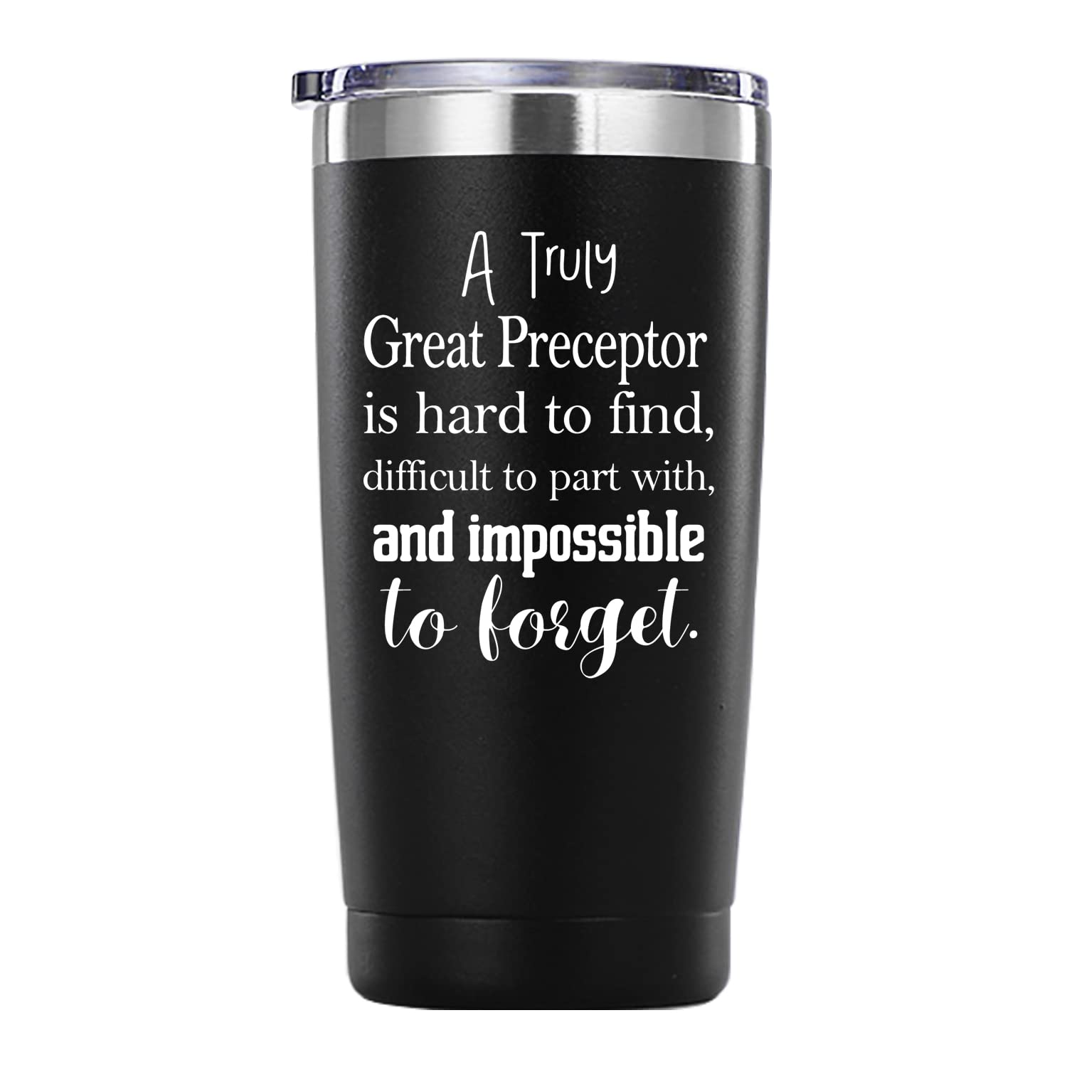 20 oz Funny Preceptor Gift Tumbler - Great Mentor Appreciation Present for Nurses, Pharmacy & ICU Preceptors - Birthday, Christmas, Thank You Gifts for Men & Women (Black) - Perfect for Clinical Rotations, NCLEX Study & Hospital Shifts
