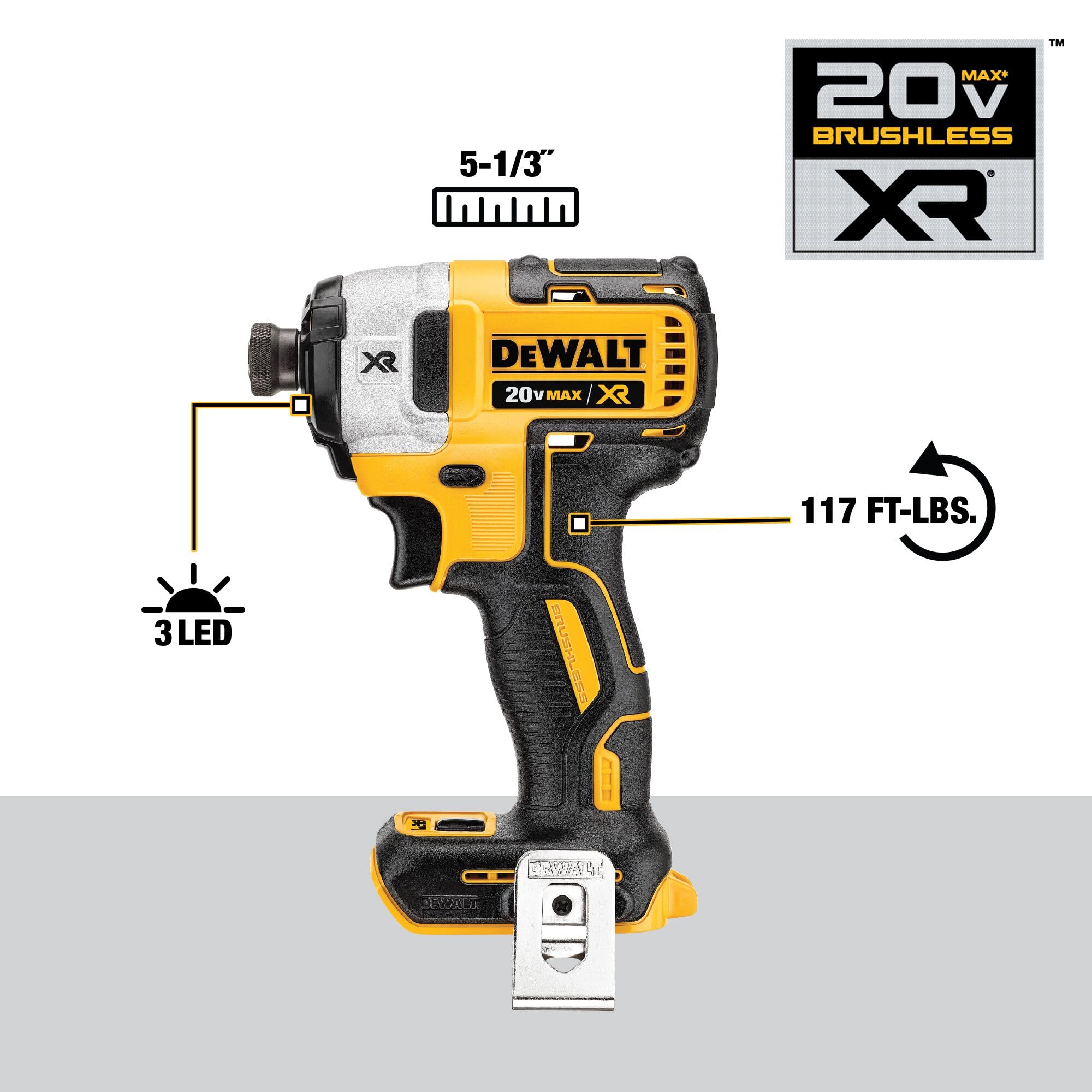 DEWALT 20V MAX XR Brushless Impact Driver & Hammer Drill Combo Kit with 4.0Ah Battery, Cordless Power Tool Set (DCK299M2) - Perfect for Construction, Woodworking, and DIY Home Projects