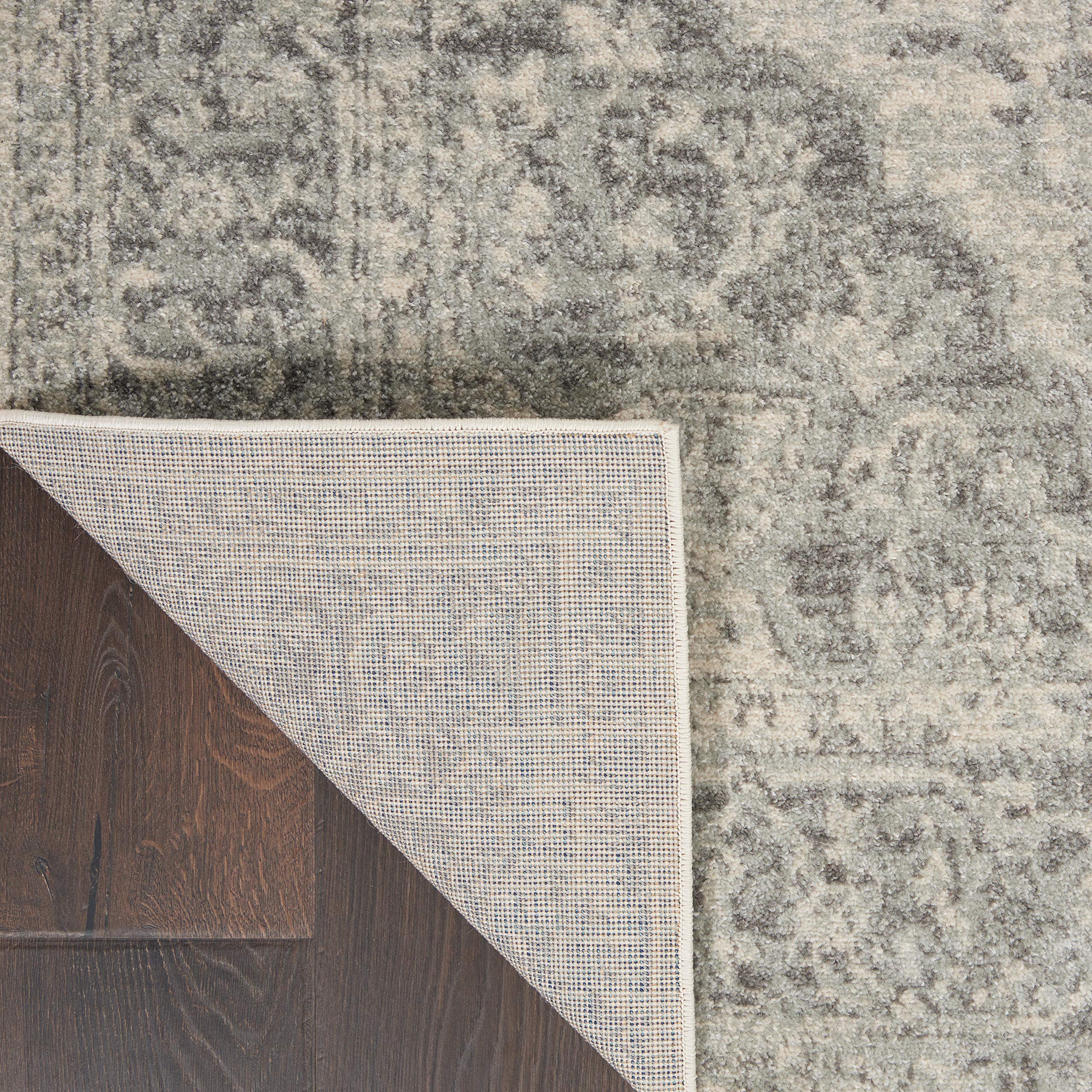 Nourison Tranquil Traditional Ivory/Grey 6' x 9' Area Rug - Non-Shedding, Easy to Clean, Soft & Durable - Perfect for Bedroom, Living Room, Dining Room & Kitchen Decor (6x9)