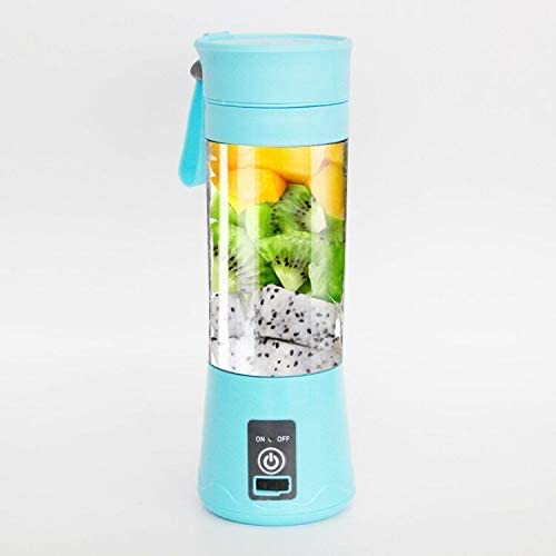 Portable USB Rechargeable Mini Blender for Smoothies, Shakes & Juices - Personal Fruit Blender with Travel Cup - Perfect for Home, Office & Gym - Blue