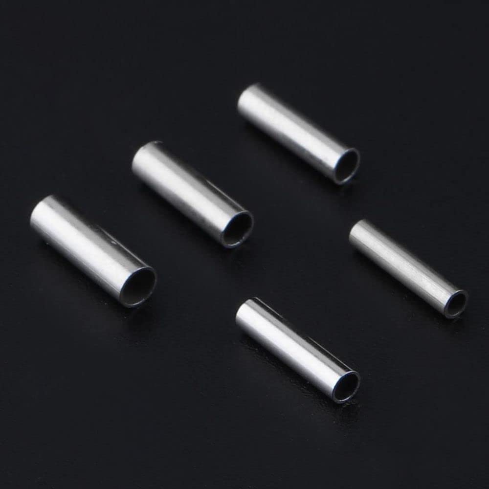 100 Pcs Stainless Steel Fishing Wire Pipes - Durable Alloy Crimp Sleeves & Line Connectors for Saltwater & Freshwater Fishing Leaders | Perfect for DIY Tackle Repair & Rigging